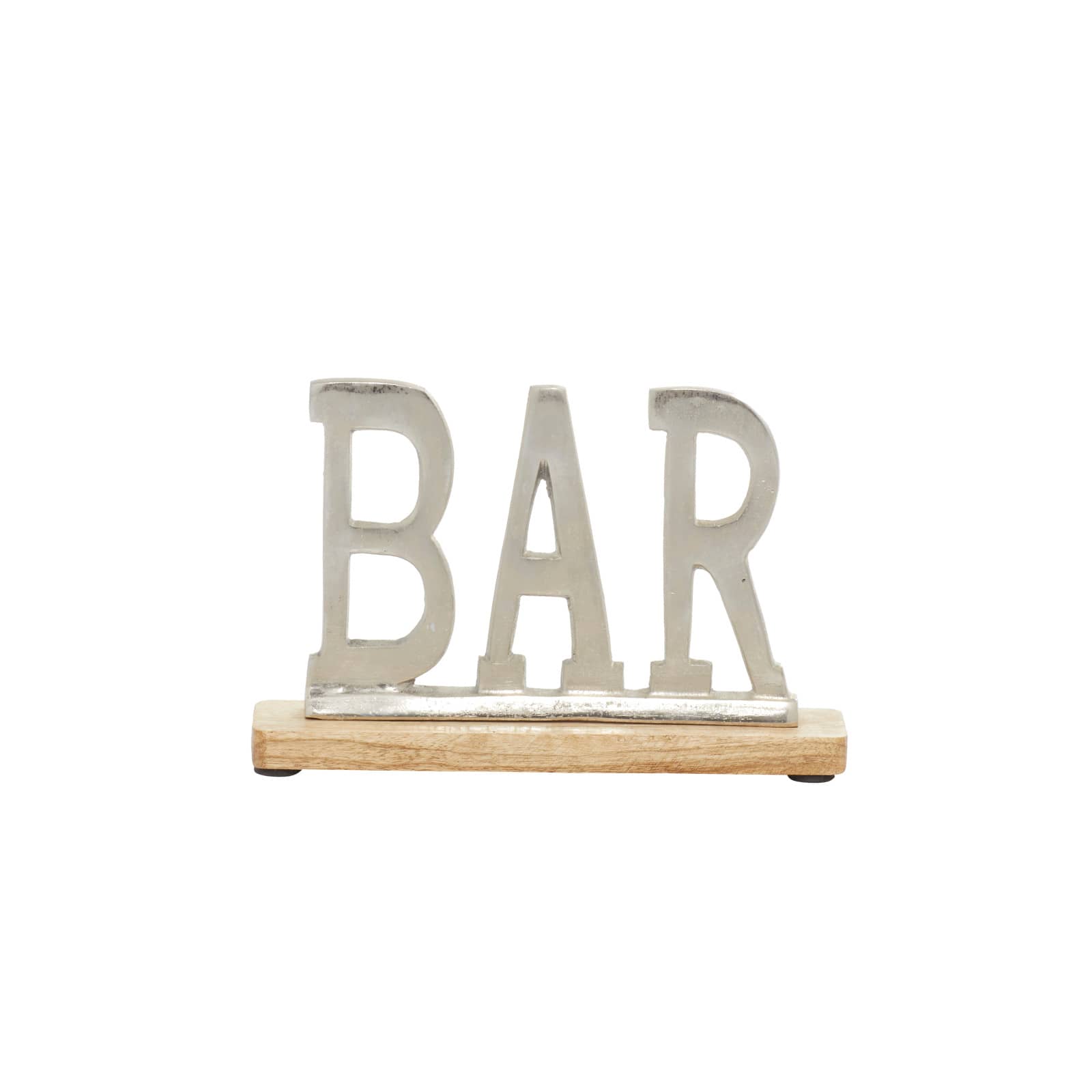 10" Silver Aluminum Glam Bar Tabletop Sign