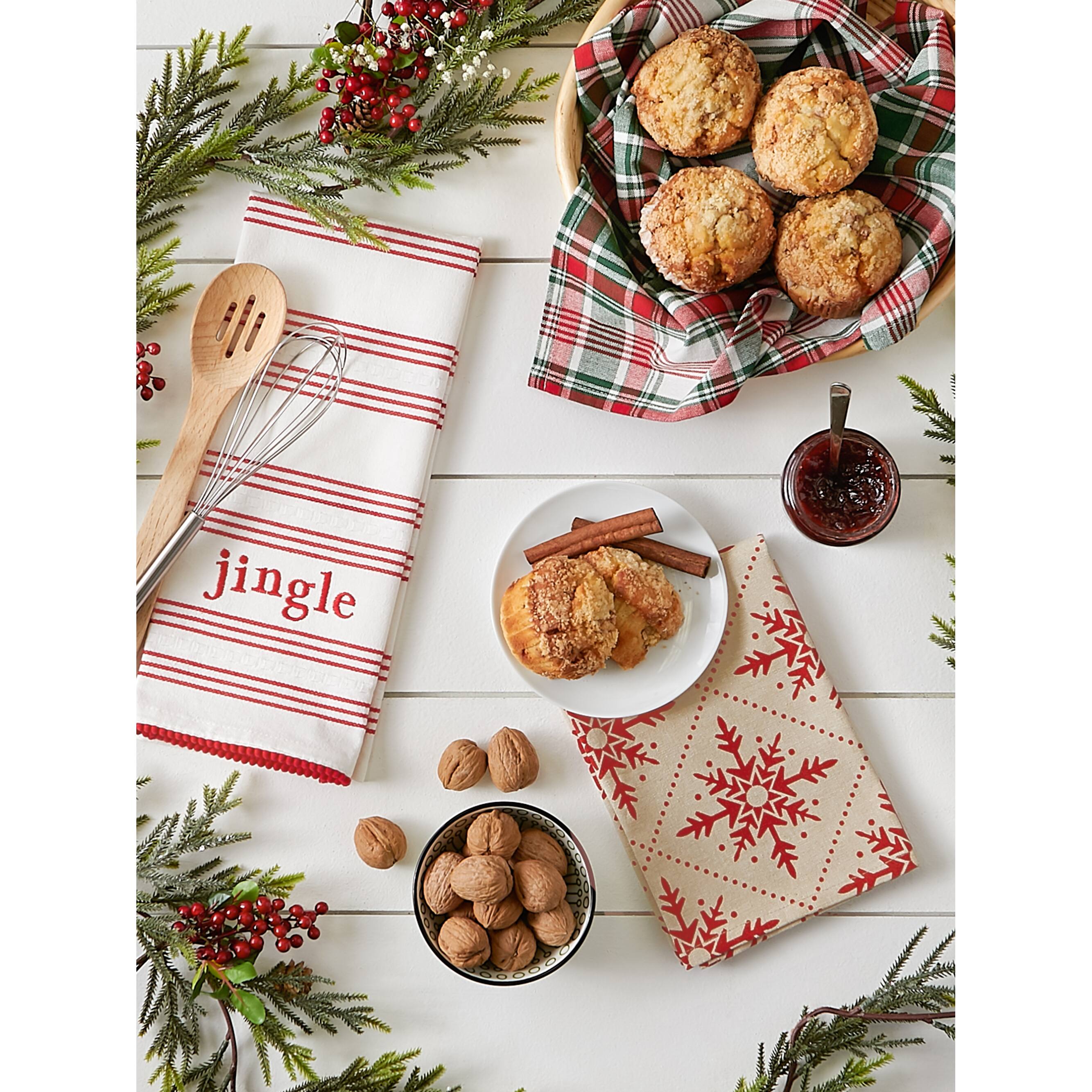 DII® Assorted Jingle Dishtowel Set