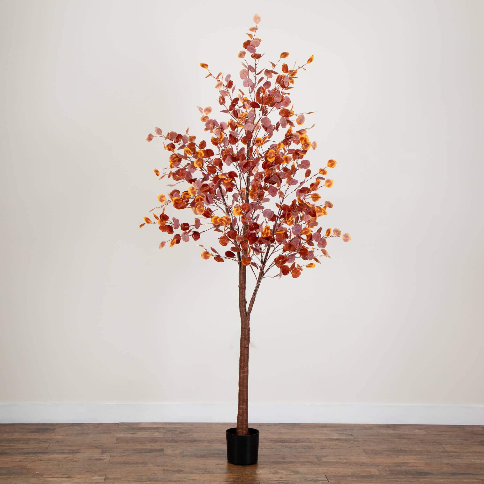8ft. Pre-Lit Grand Autumn Eucalyptus Artificial Fall Tree with 540 Warm White LED Lights