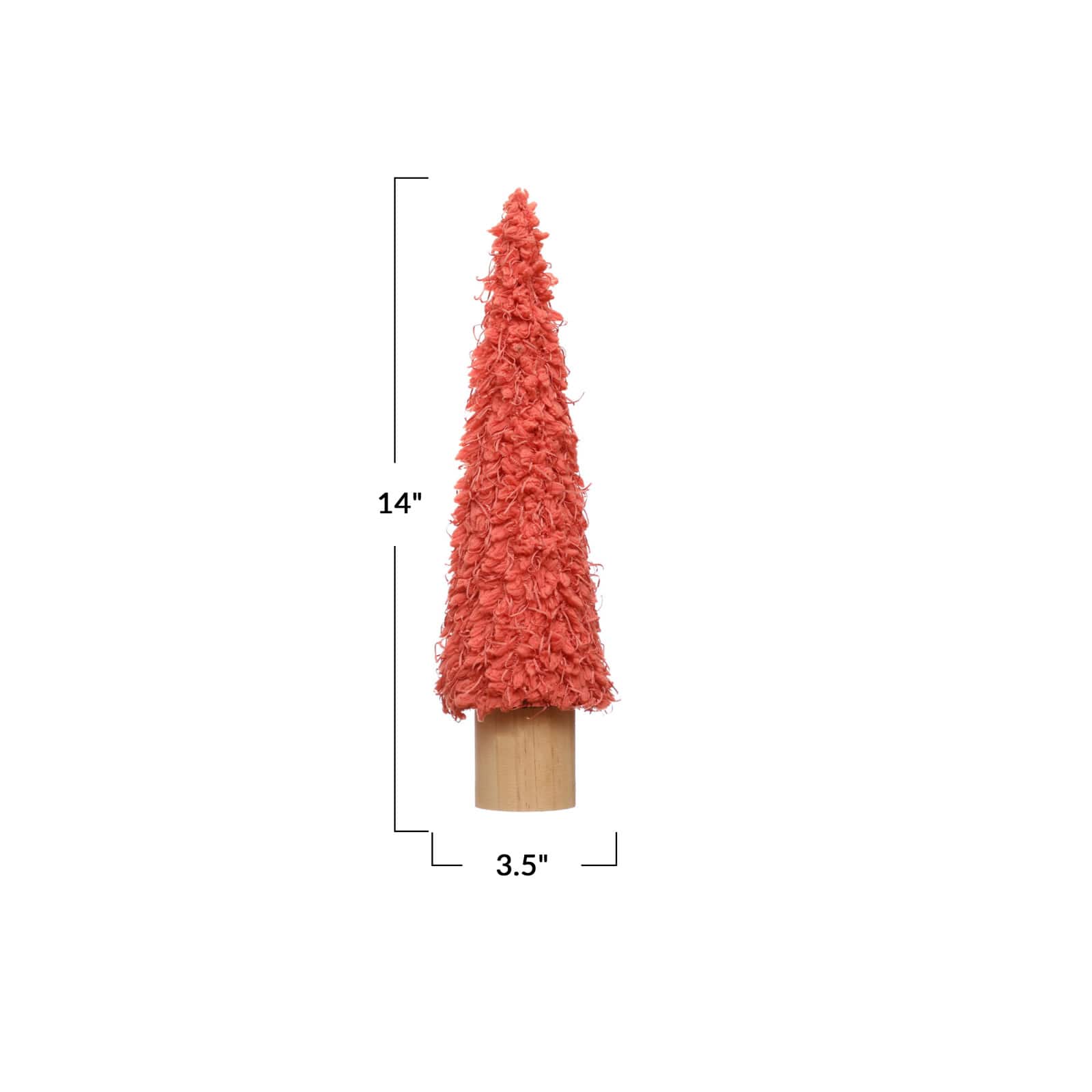 Hello Honey® 14" Pink Fabric Tree Décor Accent with Wood Base