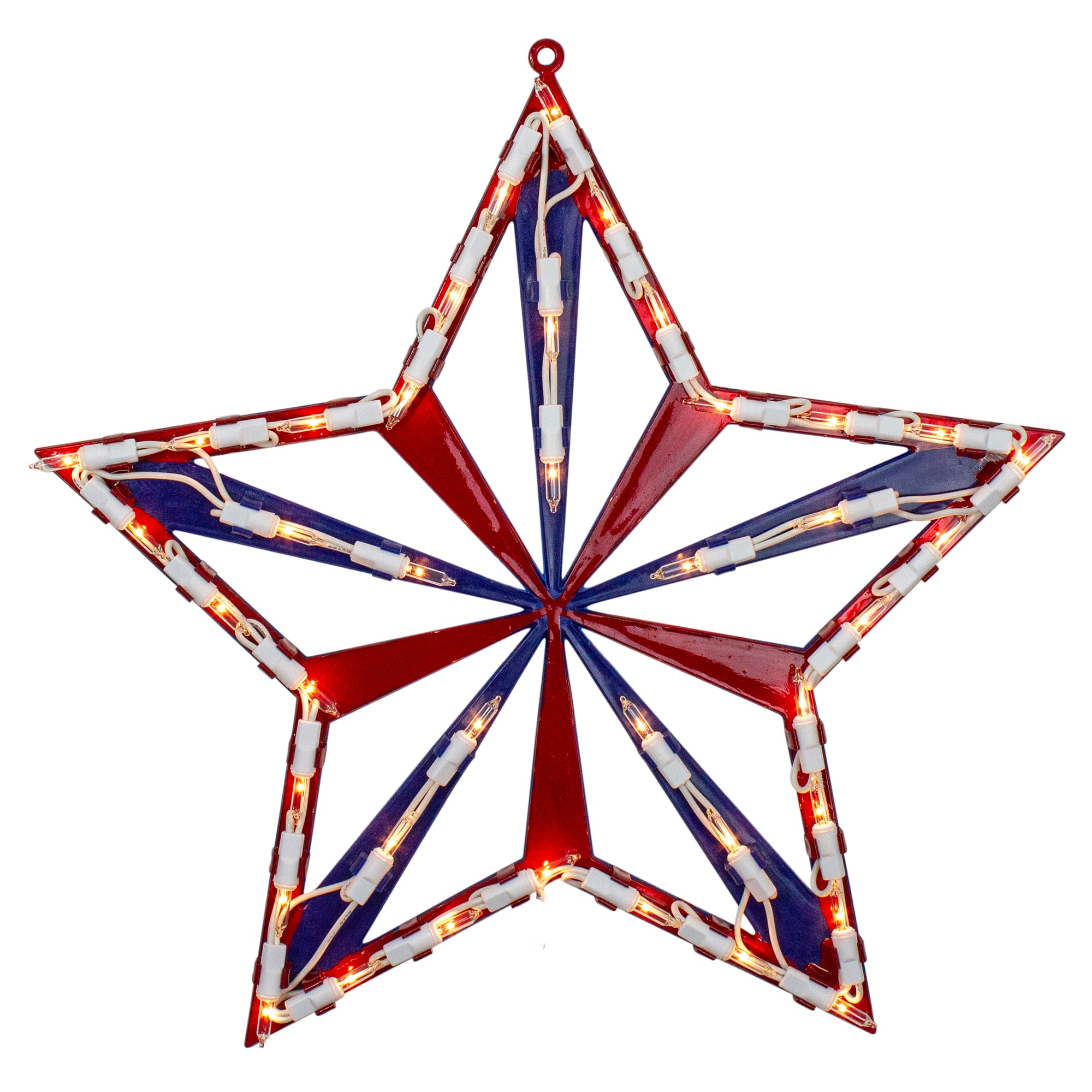 14" July 4th Star Window Silhouette Decoration