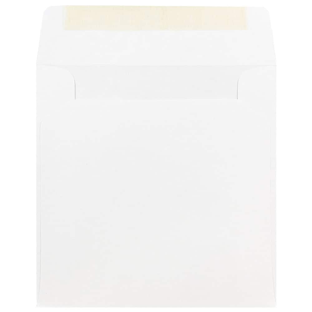 JAM Paper 6" x 6" White Square Invitation Envelopes