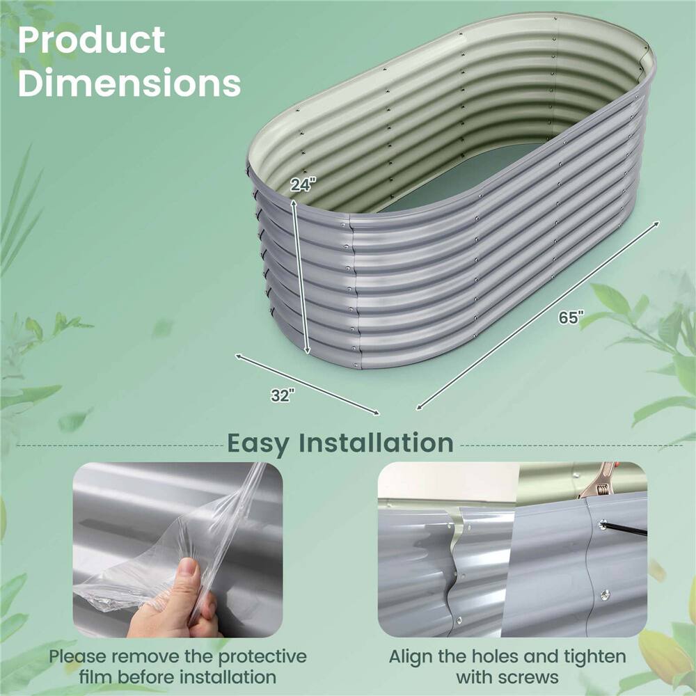 Costway Raised Garden Bed Raised Outdoor Garden Box Planter