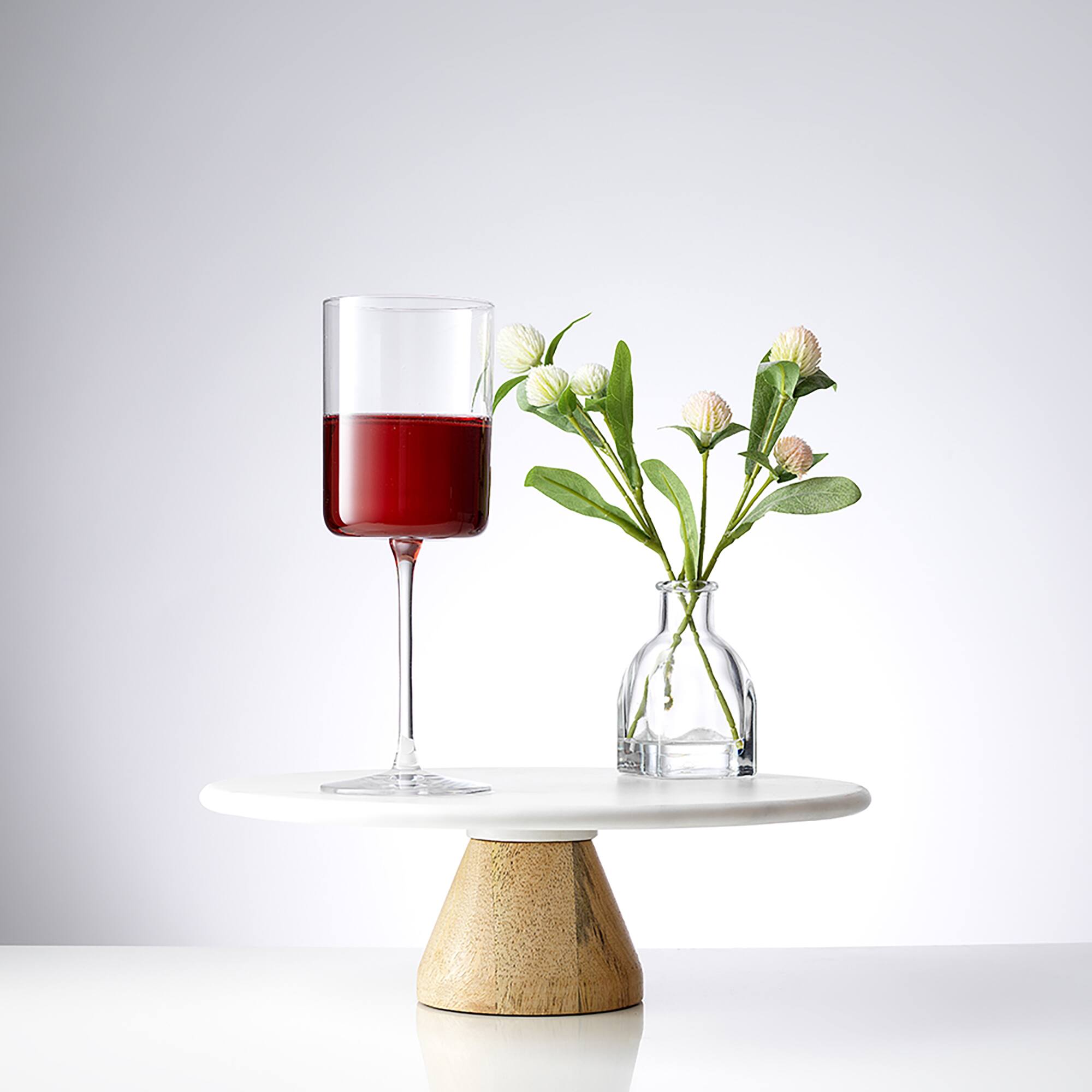 JoyJolt® 14oz. Claire Crystal Cylinder Red Wine Glasses, 4ct.
