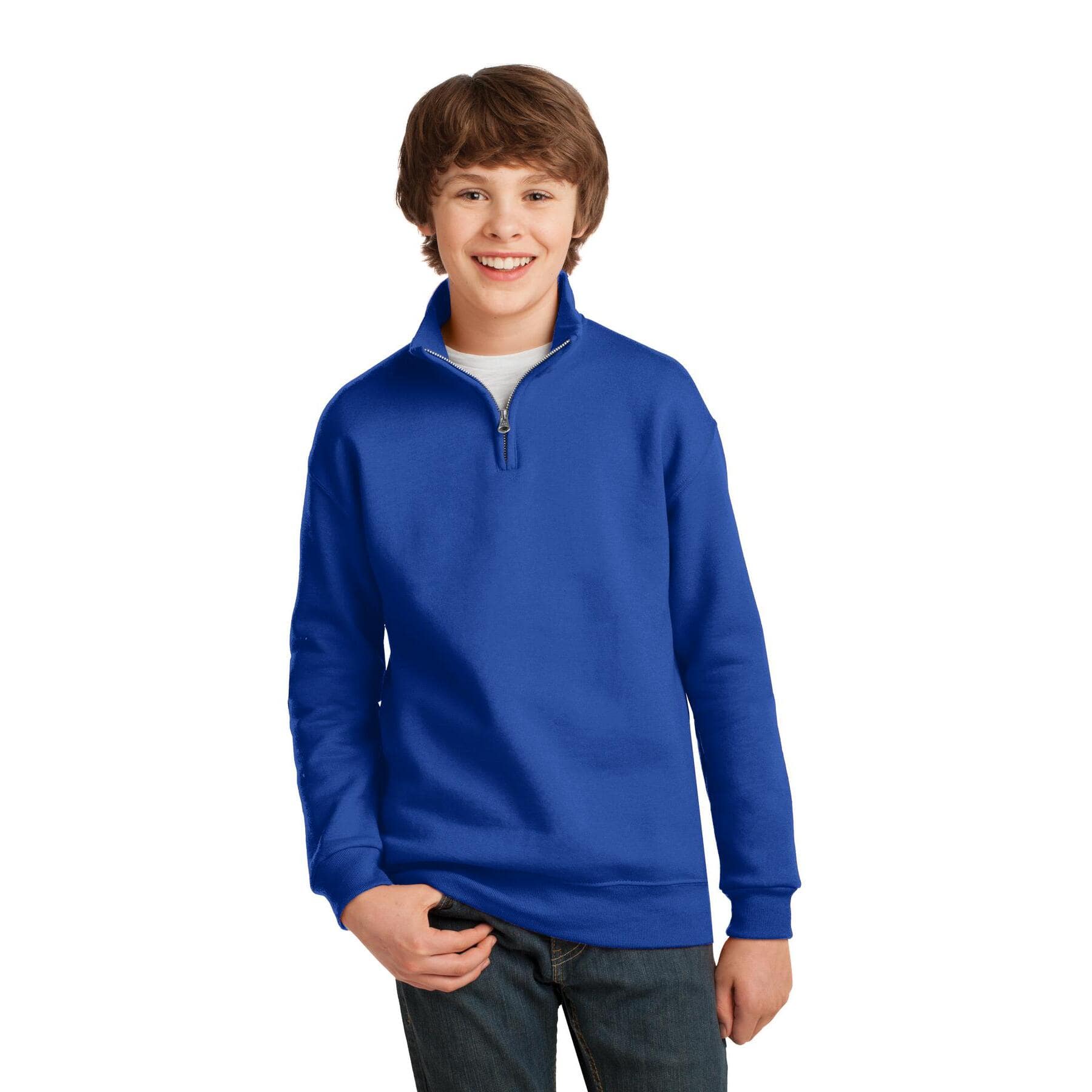 JERZEES® NuBlend® 1/4 Zip Cadet Collar Youth Sweatshirt