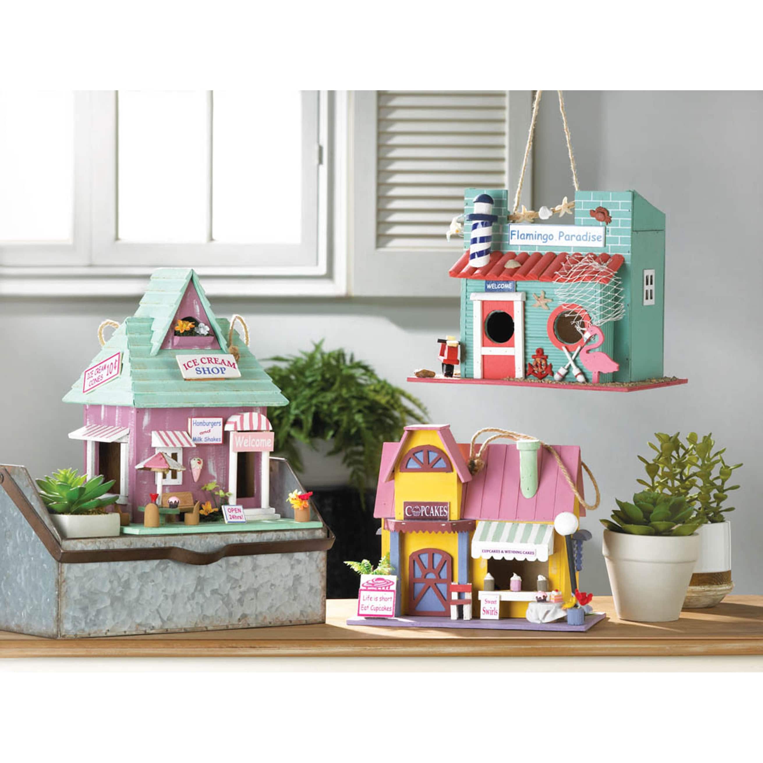 8.5'' Flamingo Paradise Birdhouse