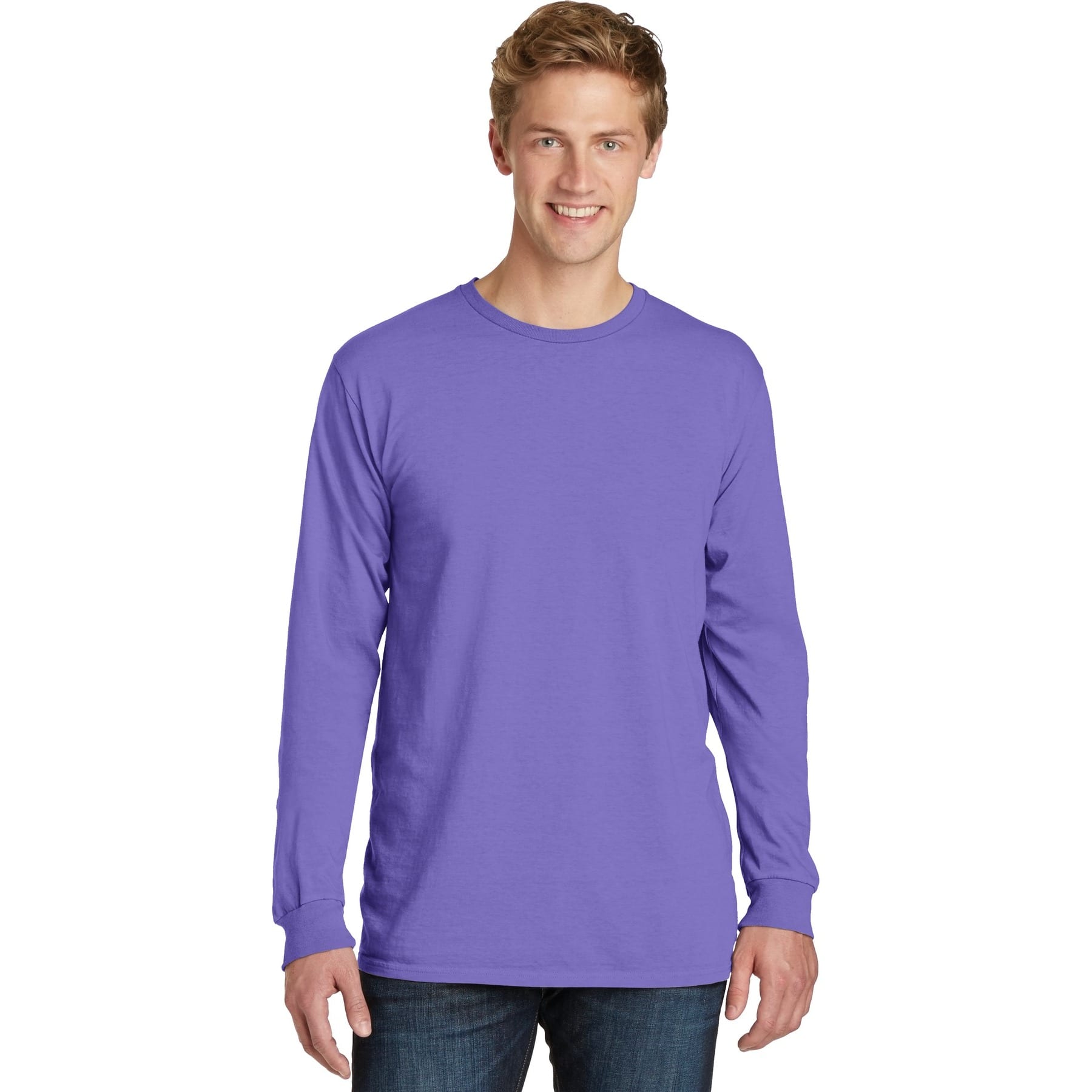 Port & Company® Beach Wash® Colors Garment-Dyed Long Sleeve Tee