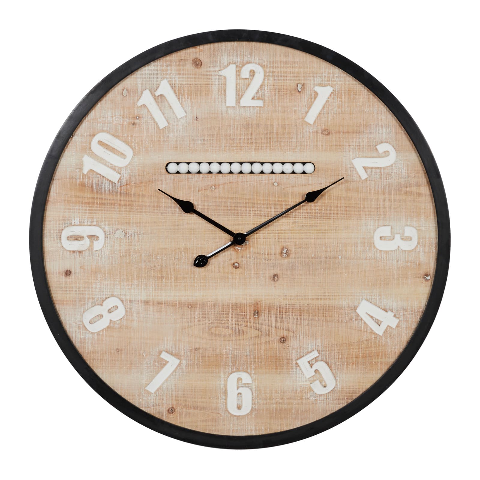 Brown Farmhouse Wood Wall Clock
