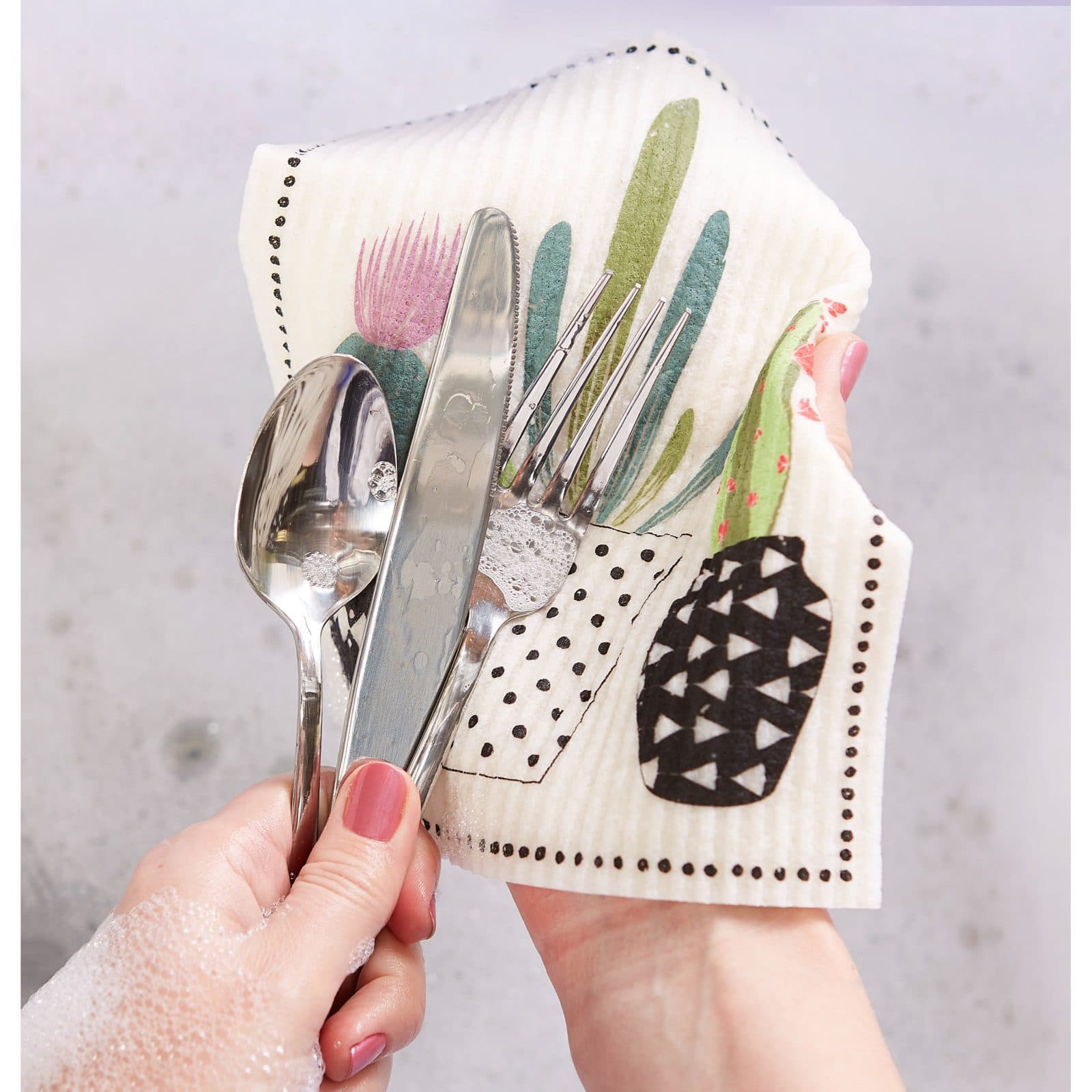 DII® Succulents Swedish Dishcloth, 3ct.