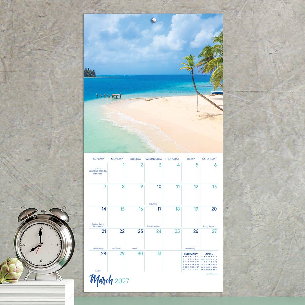 2027 Tropical Beaches Mini Calendar