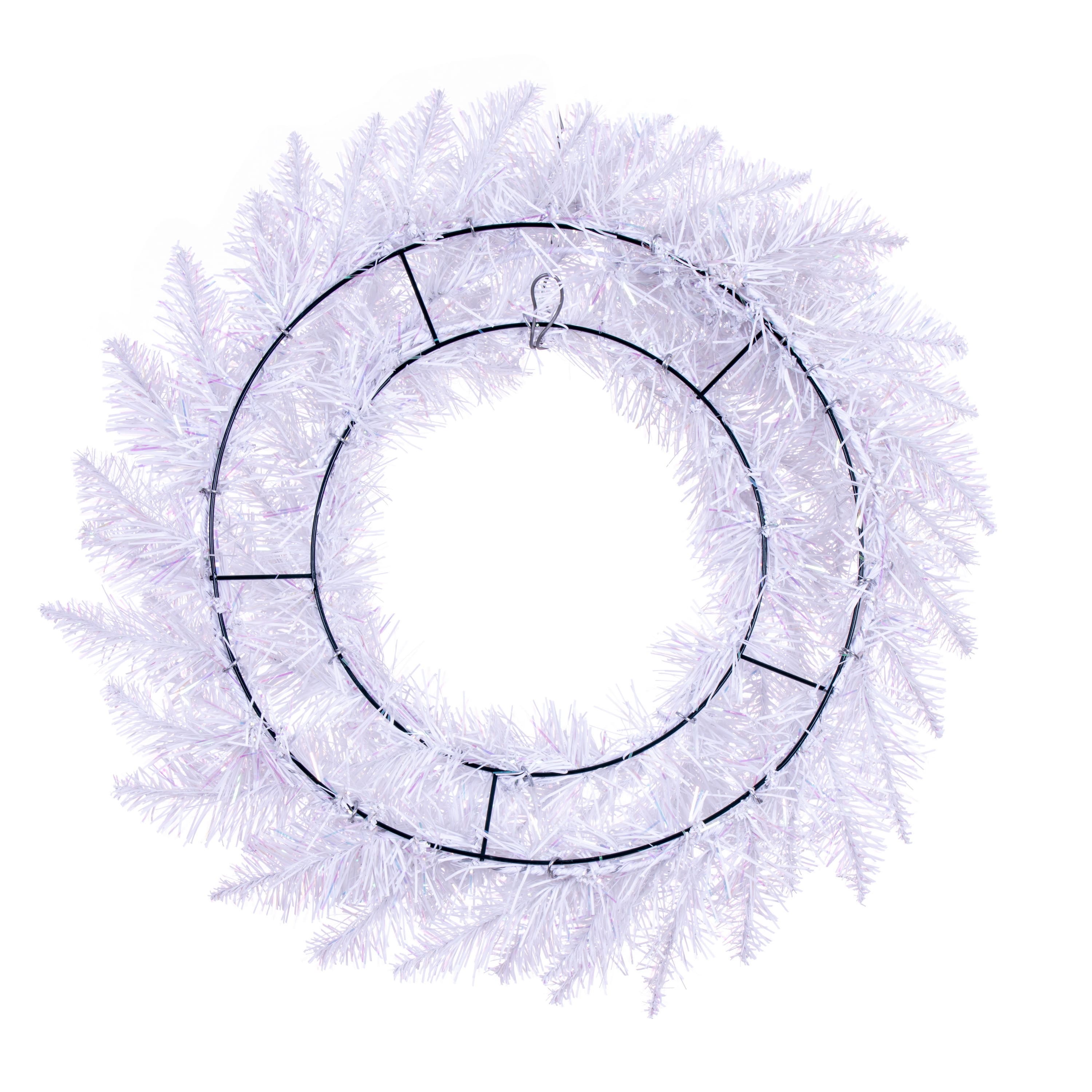 24" Sparkle White Spruce Wreath