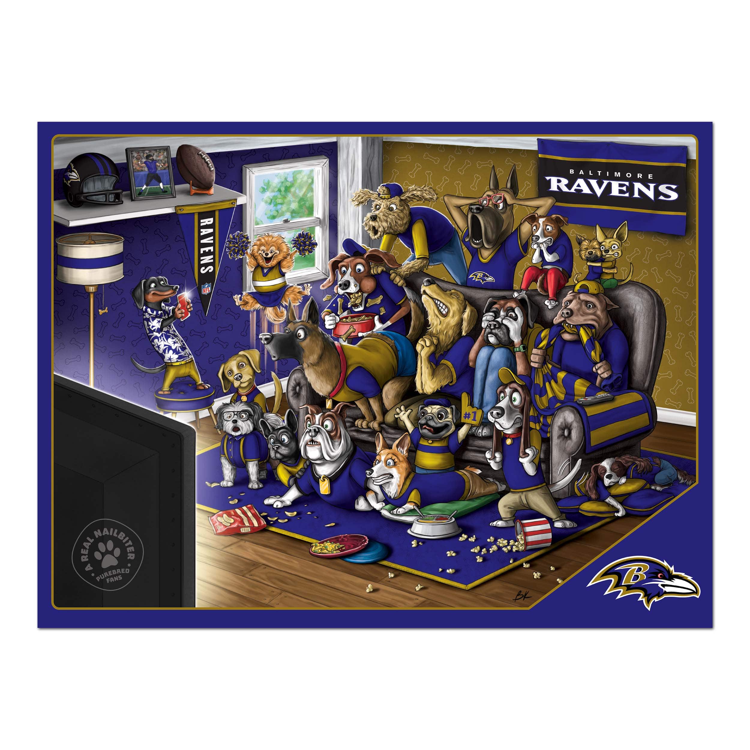 NFL Purebred Fans A Real Nailbiter 500 Piece Puzzle