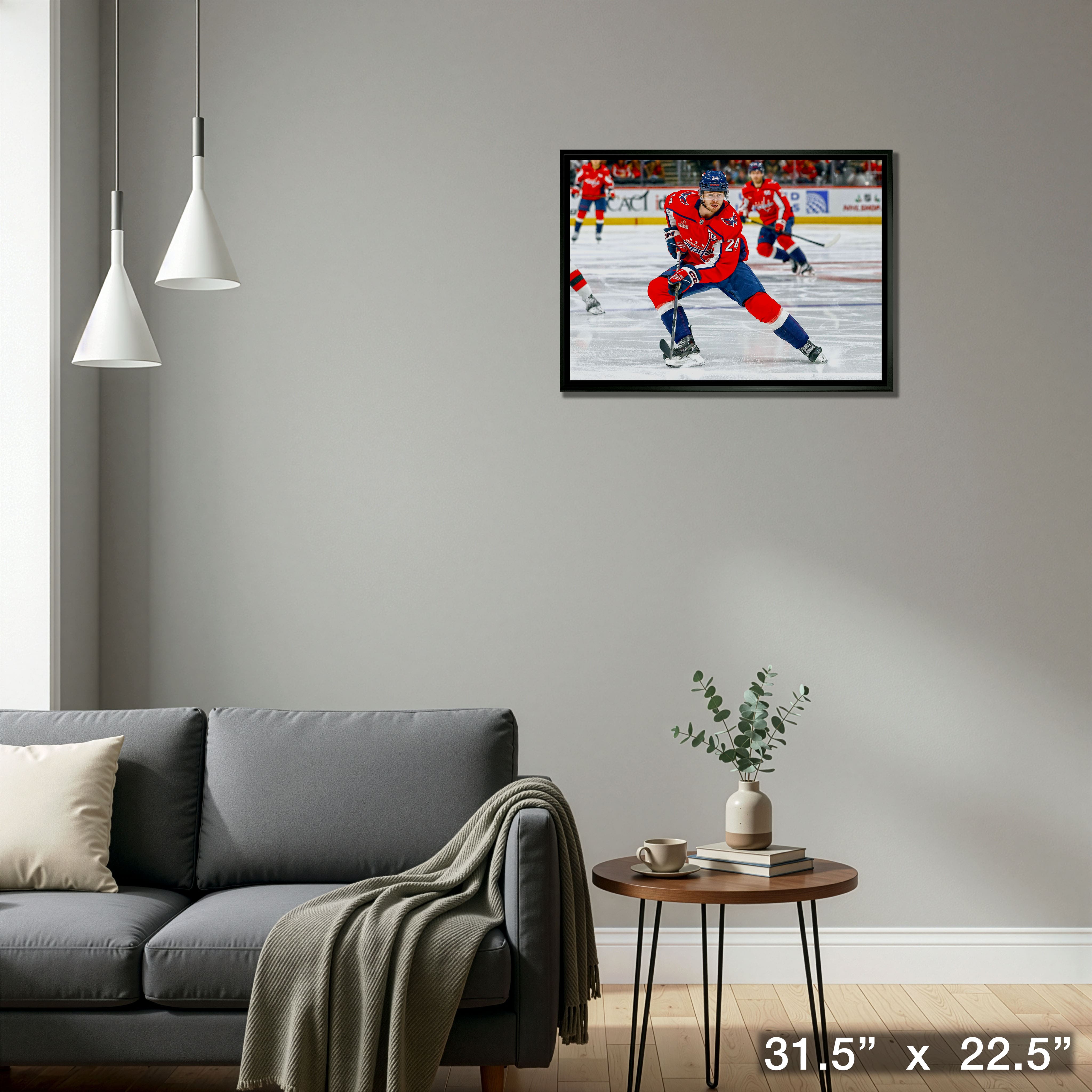 Connor McMichael 20" x 29" Framed Canvas Washington Capitals 31.5" x 22.5"