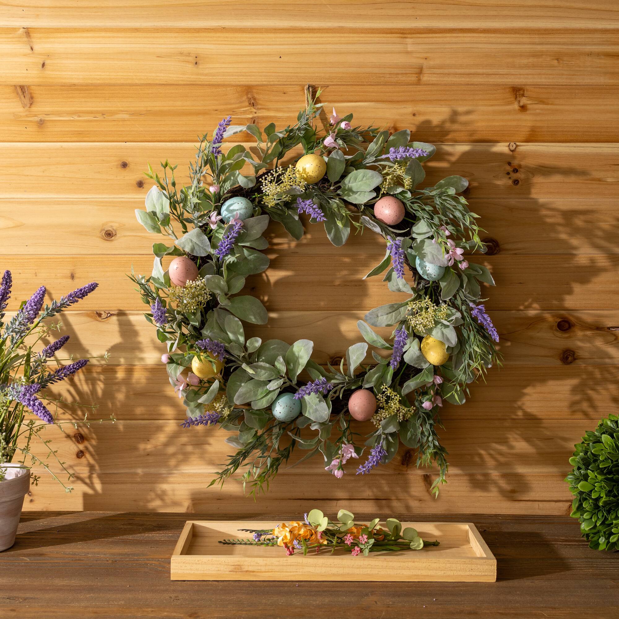 22" Pastel Egg Daisy Wreath