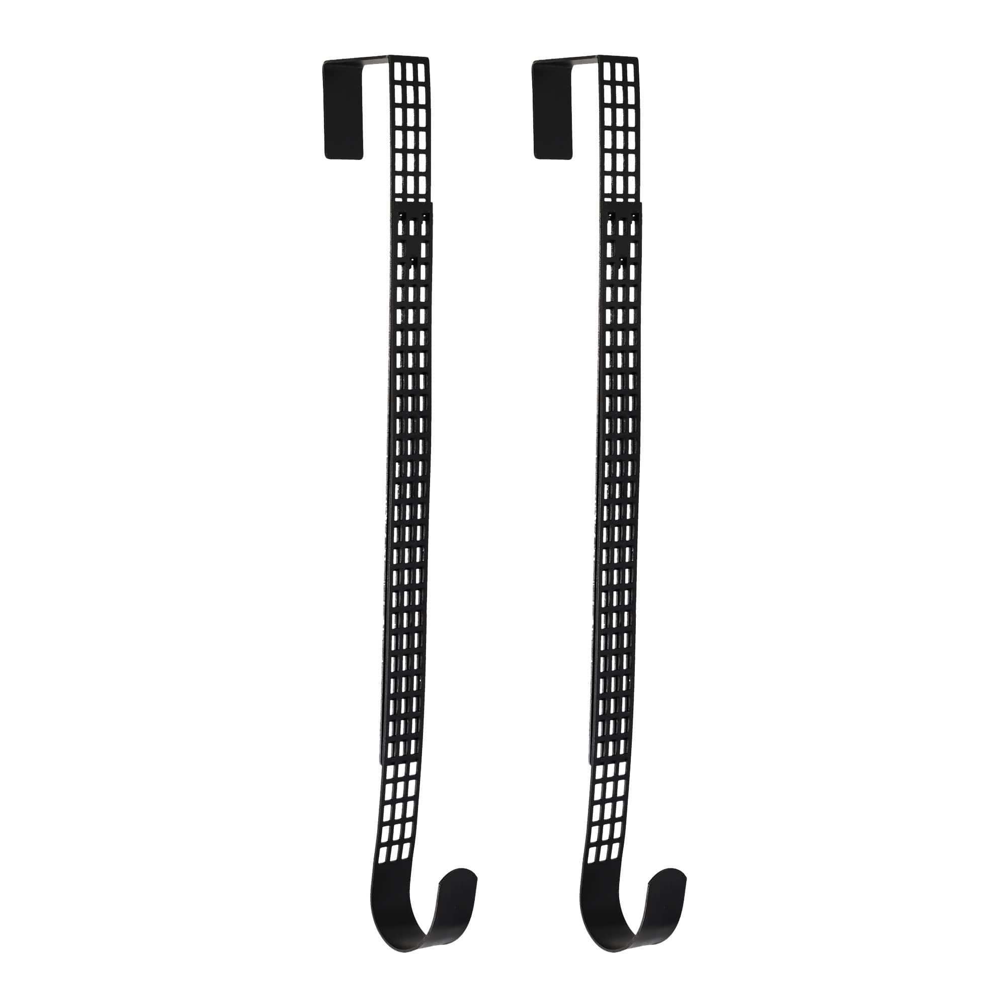 Haute Decor Hook & Lattice Matte Black Wreath Hanger, 2ct.