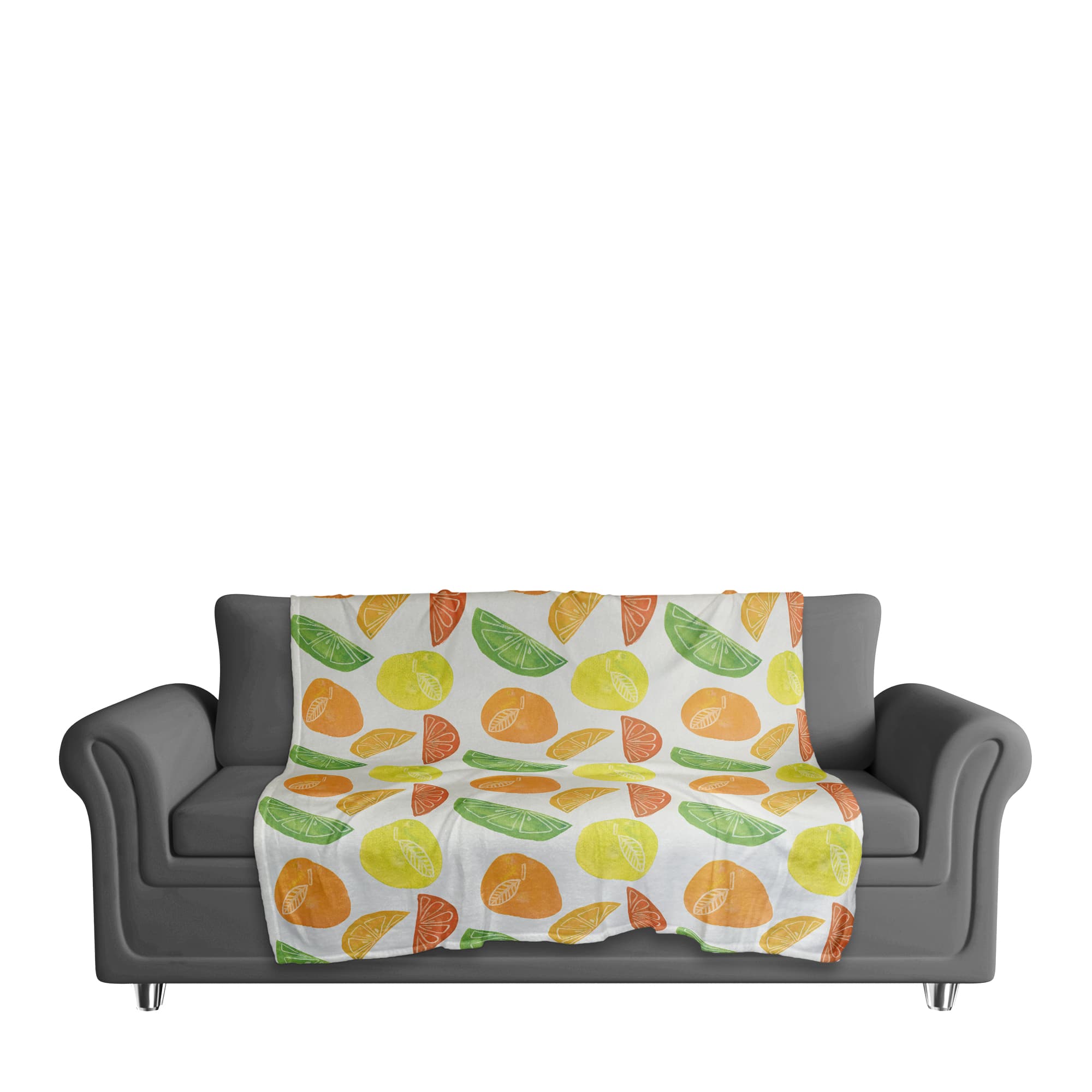 Citrus Fruit Pattern 50" x 60" Coral Fleece Blanket