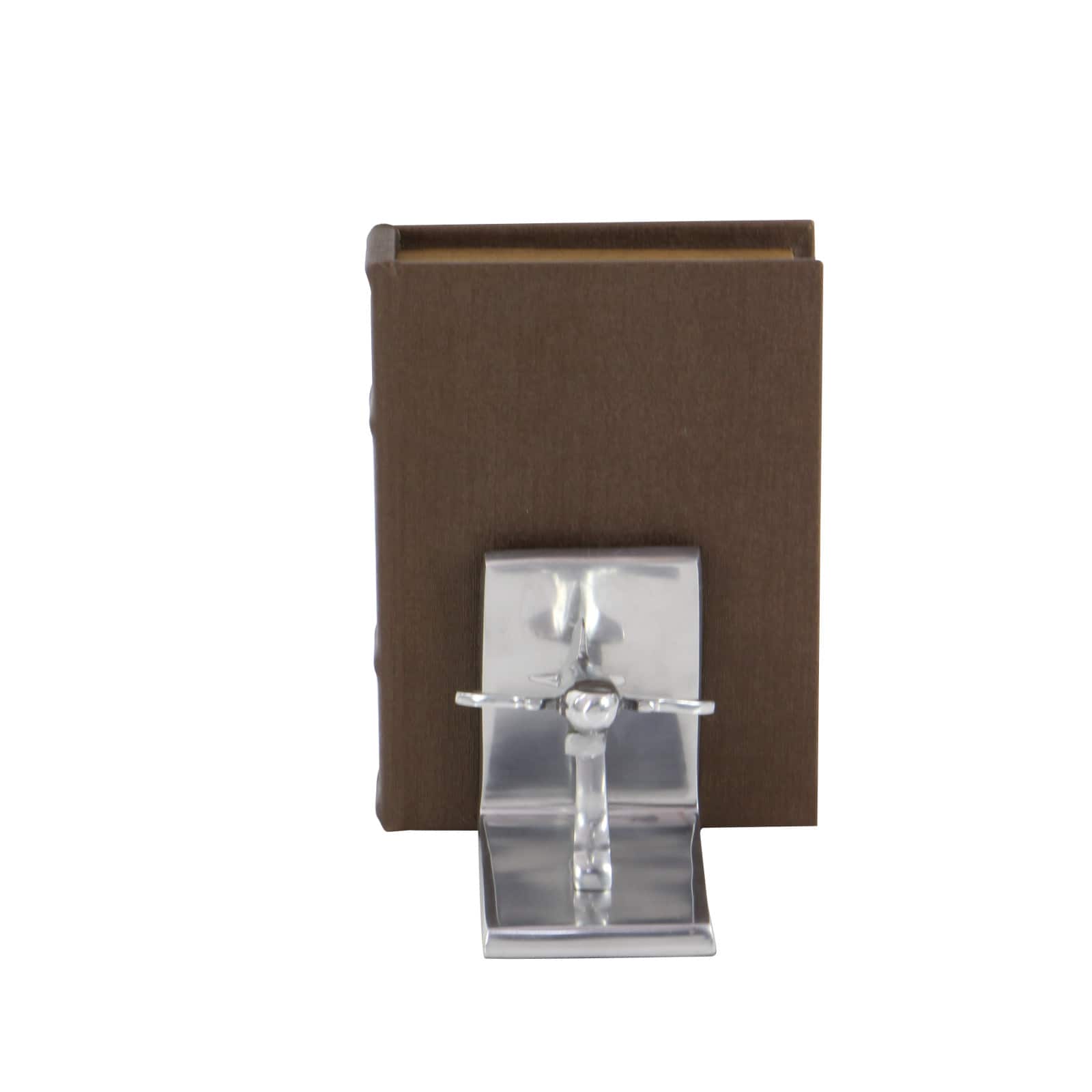 5" Silver Aluminum Contemporary Plane Bookends