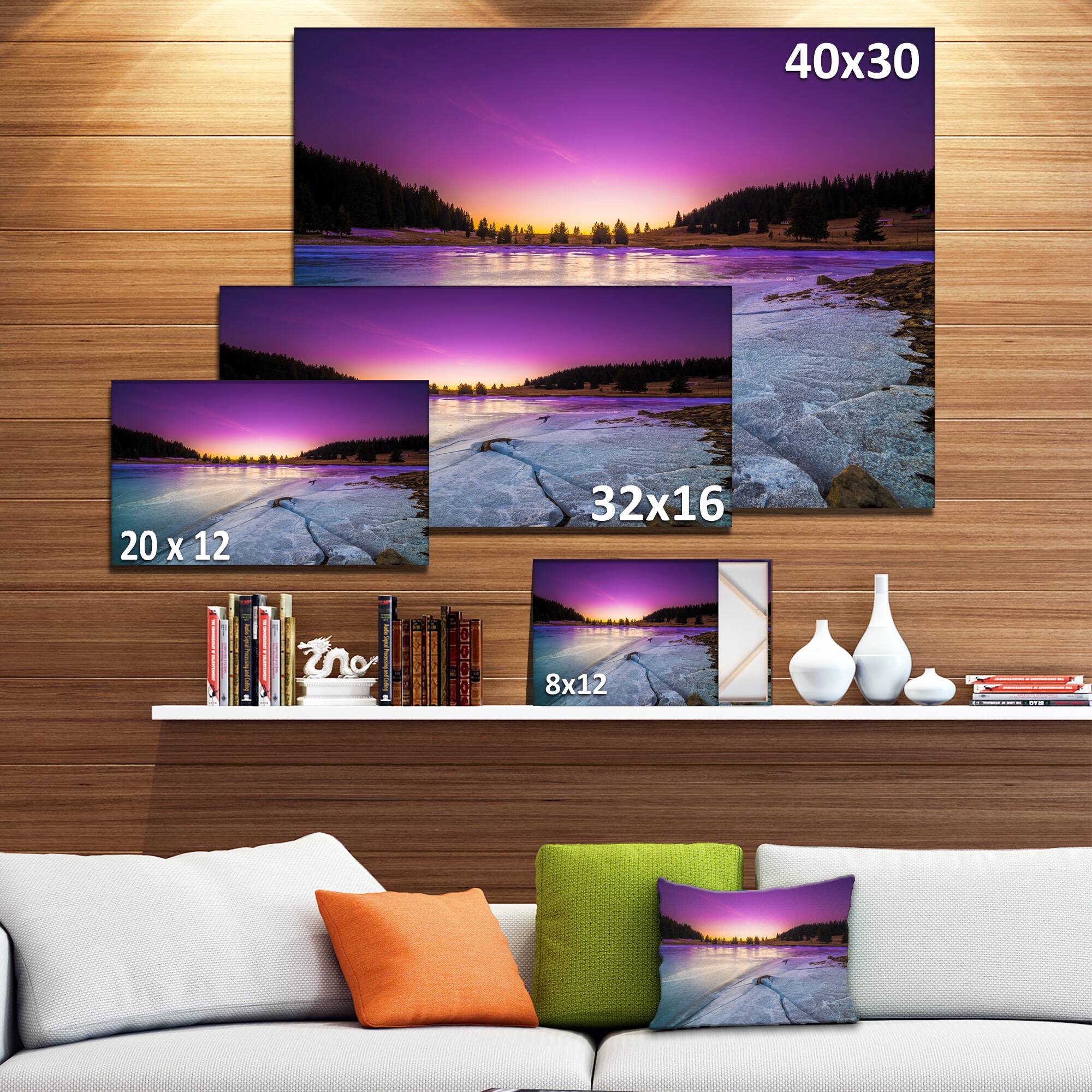 Designart - Sunrise over Frozen Lake
