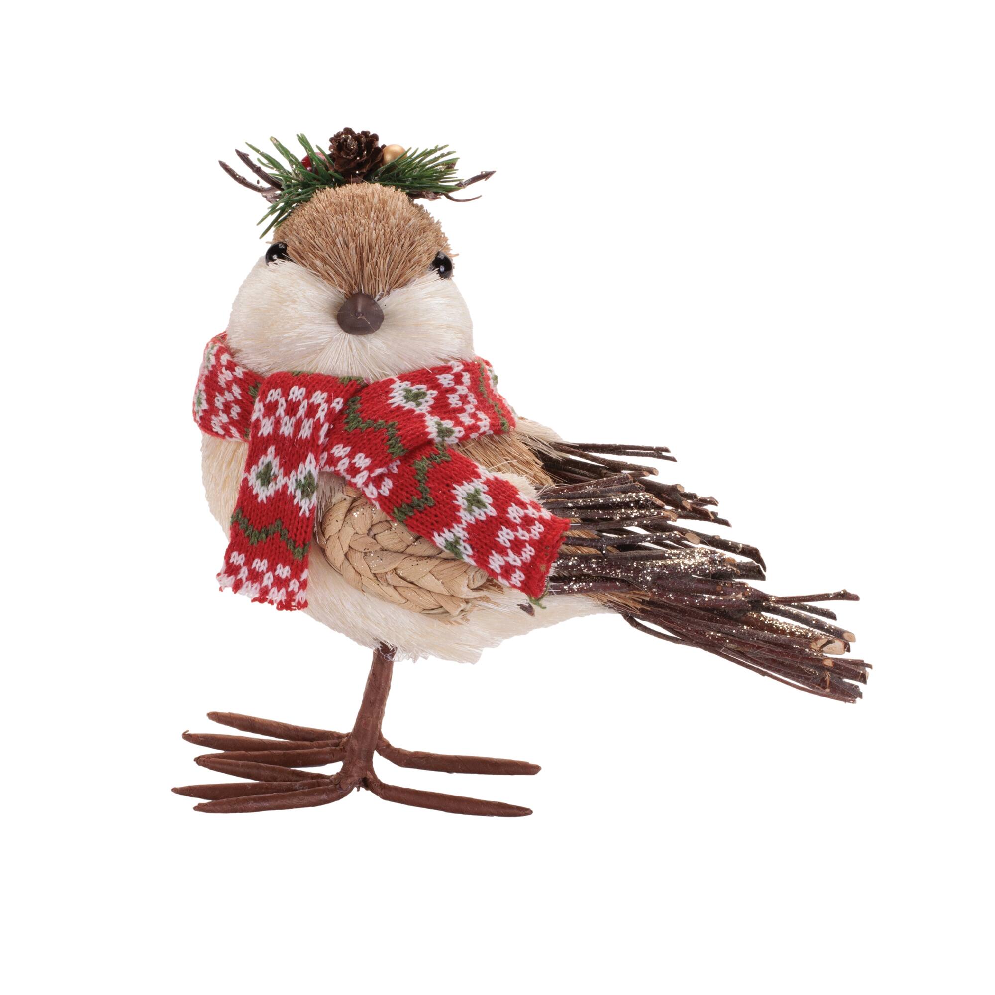 Melrose Winter Bird Figurines with Knit Hats & Scarves Set