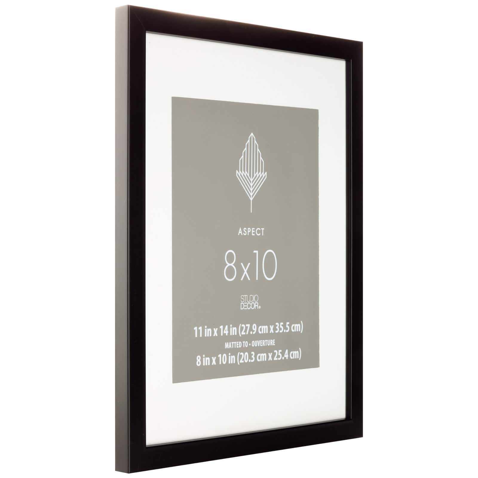 Aspect Black Frame with Mat by Studio Décor