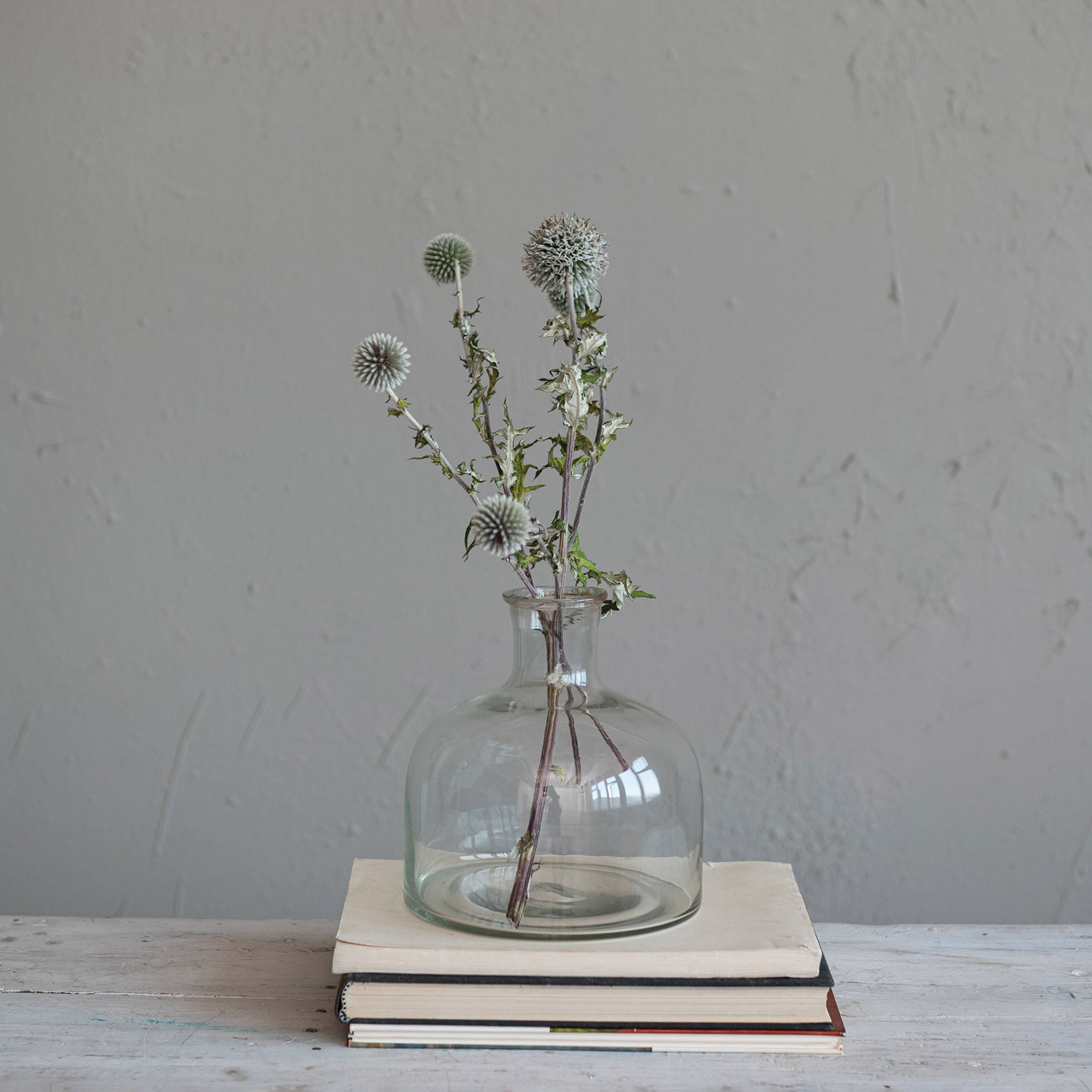 Hello Honey® 7.5" Clear Blown Glass Vase