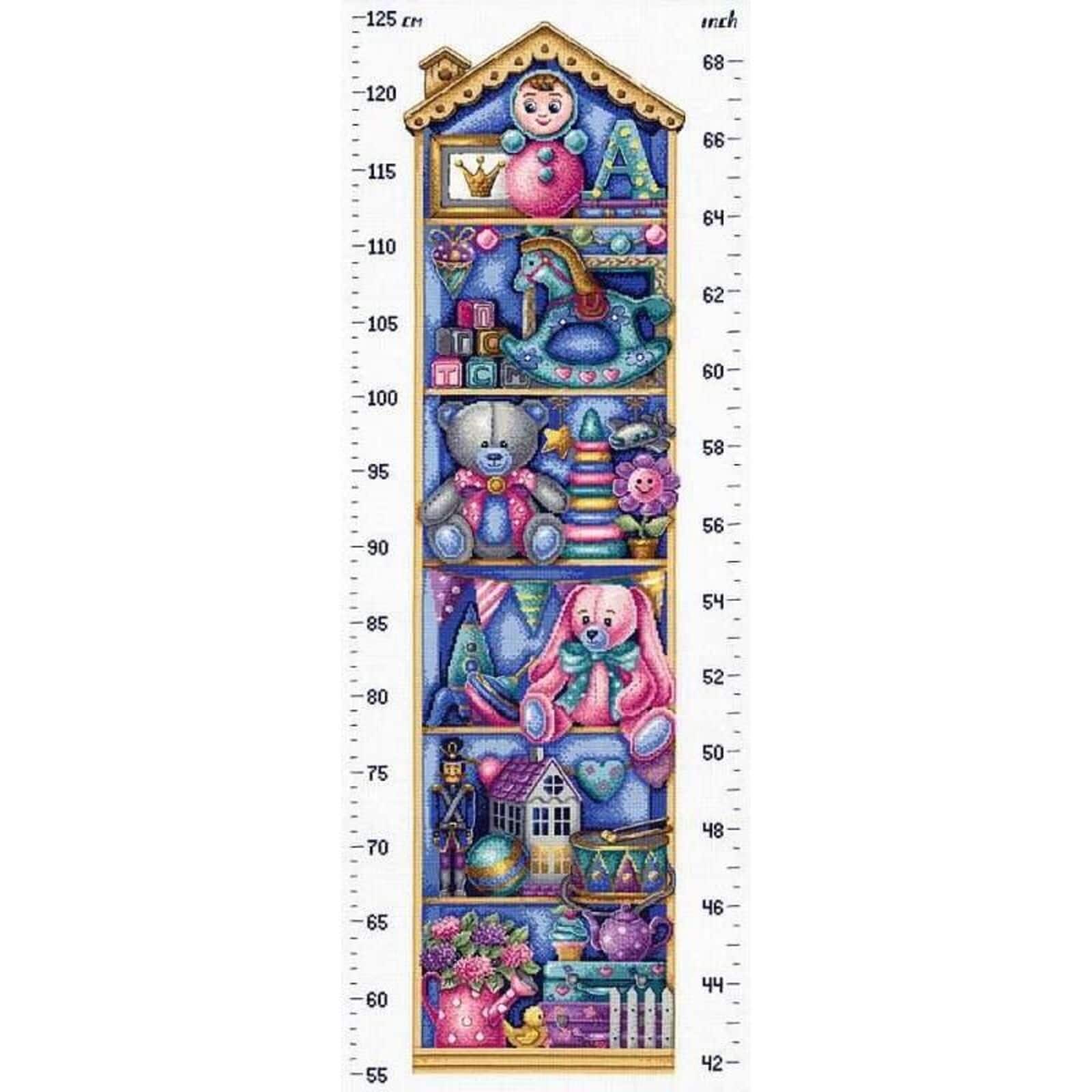 MP Studia Height Chart Toys Cross Stitch Kit