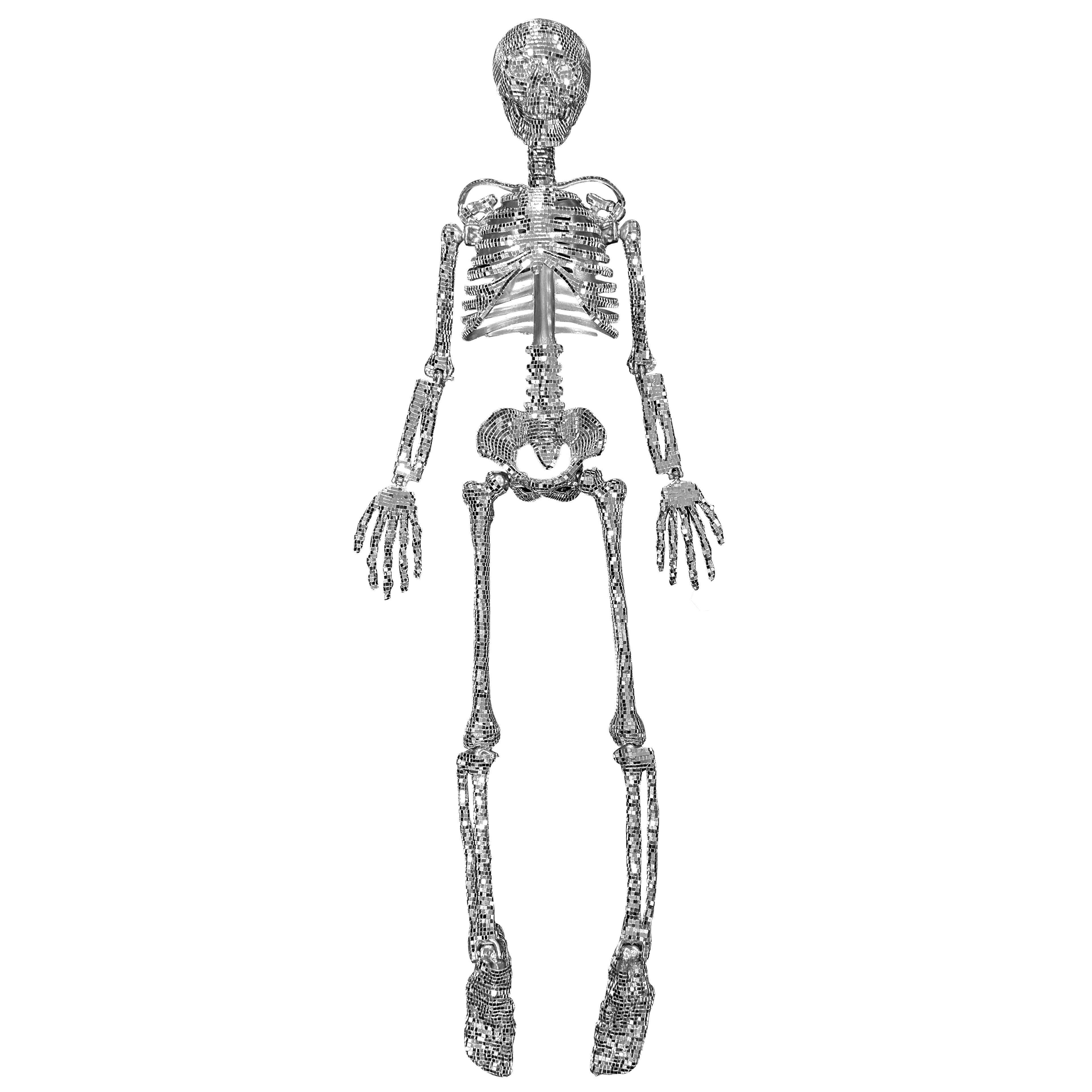 3ft. Silver Disco Skeleton by Ashland®