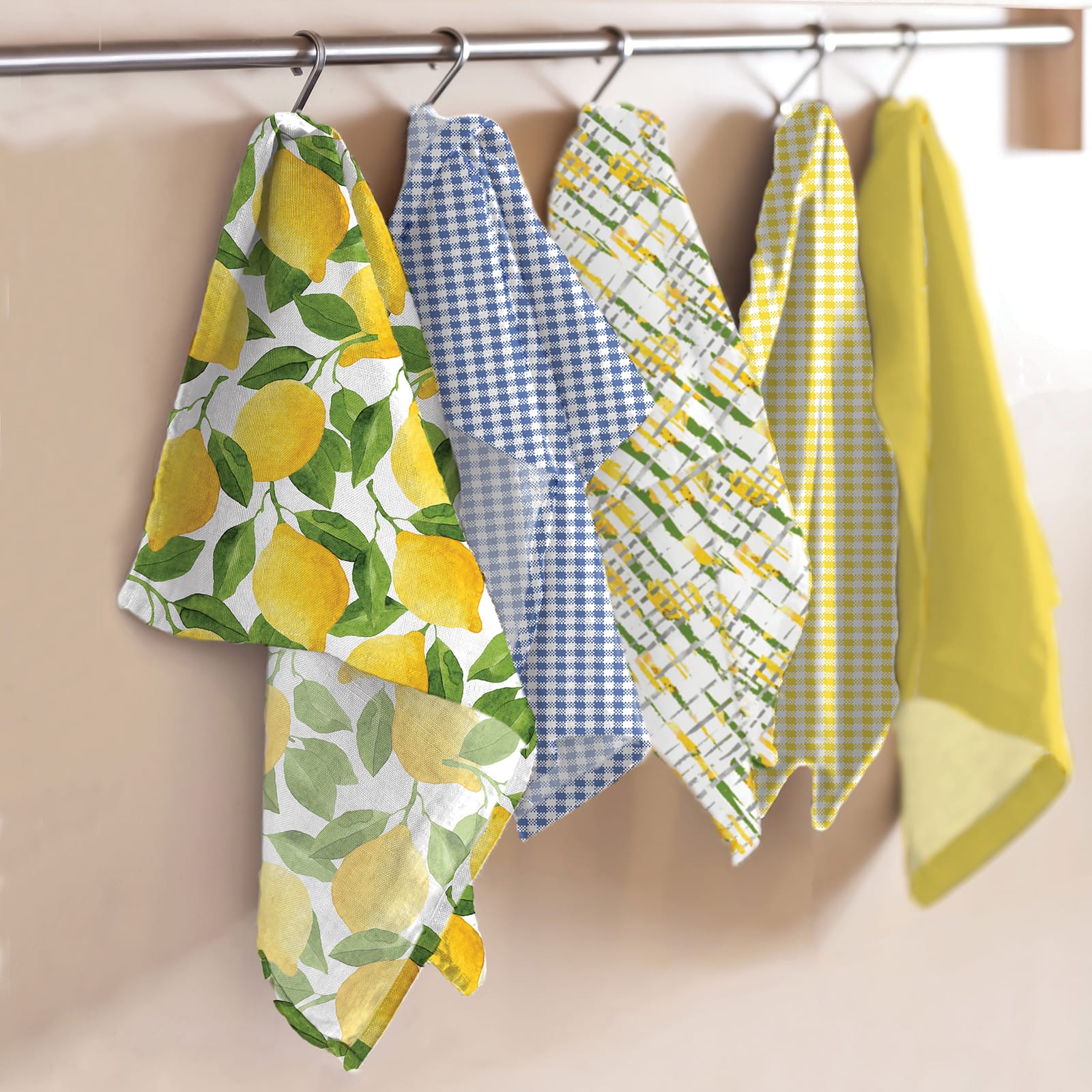 Tissu en coton à motif de citron de Loops & Threads