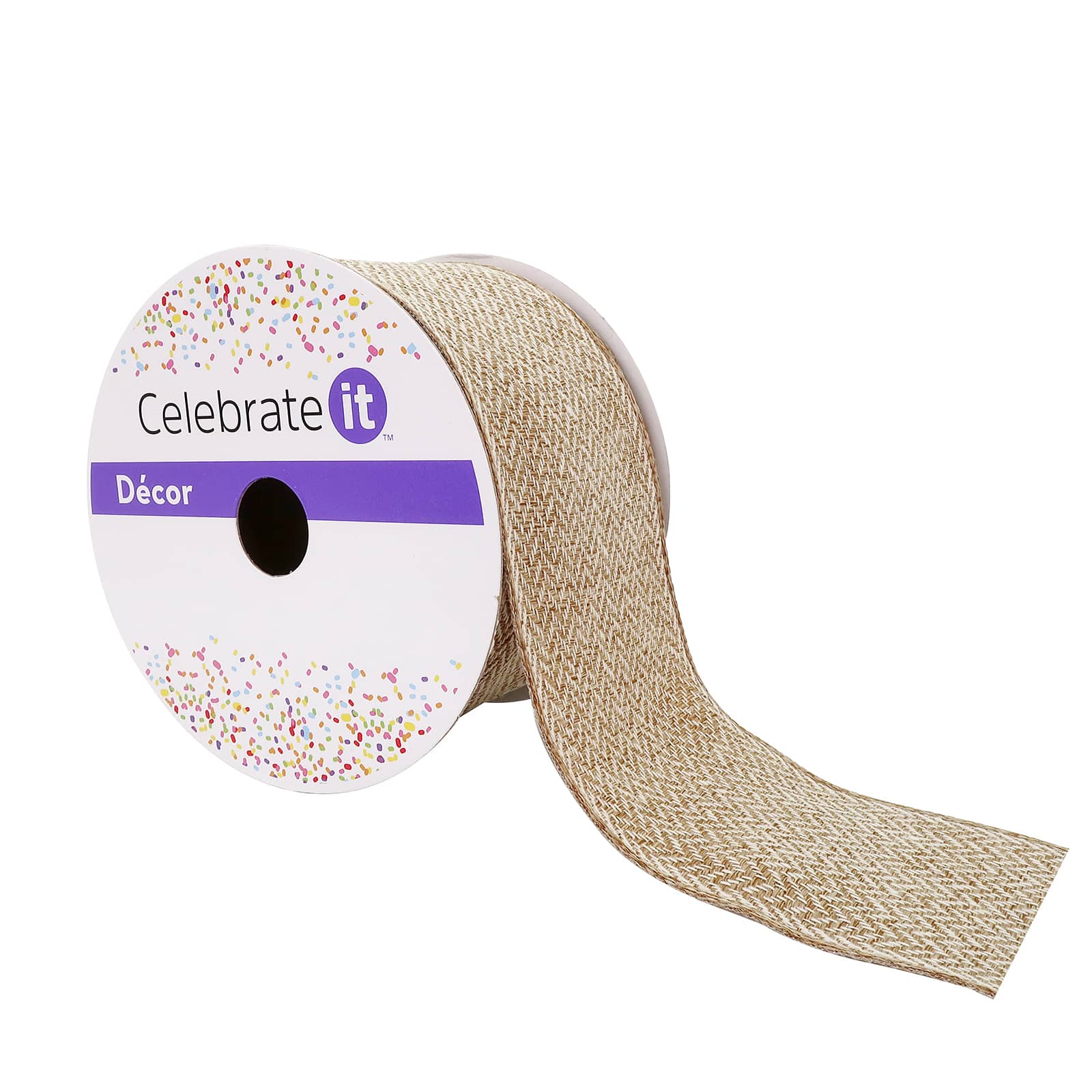 12 Pack: 2.5" x 25ft. Wired Herringbone Ribbon by Celebrate It™ Décor