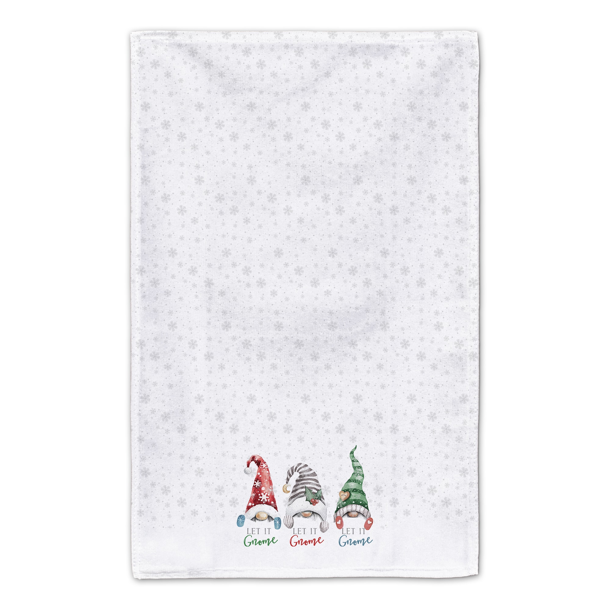 Let it Gnome Blue Snowflakes Tea Towels - Set of 2
