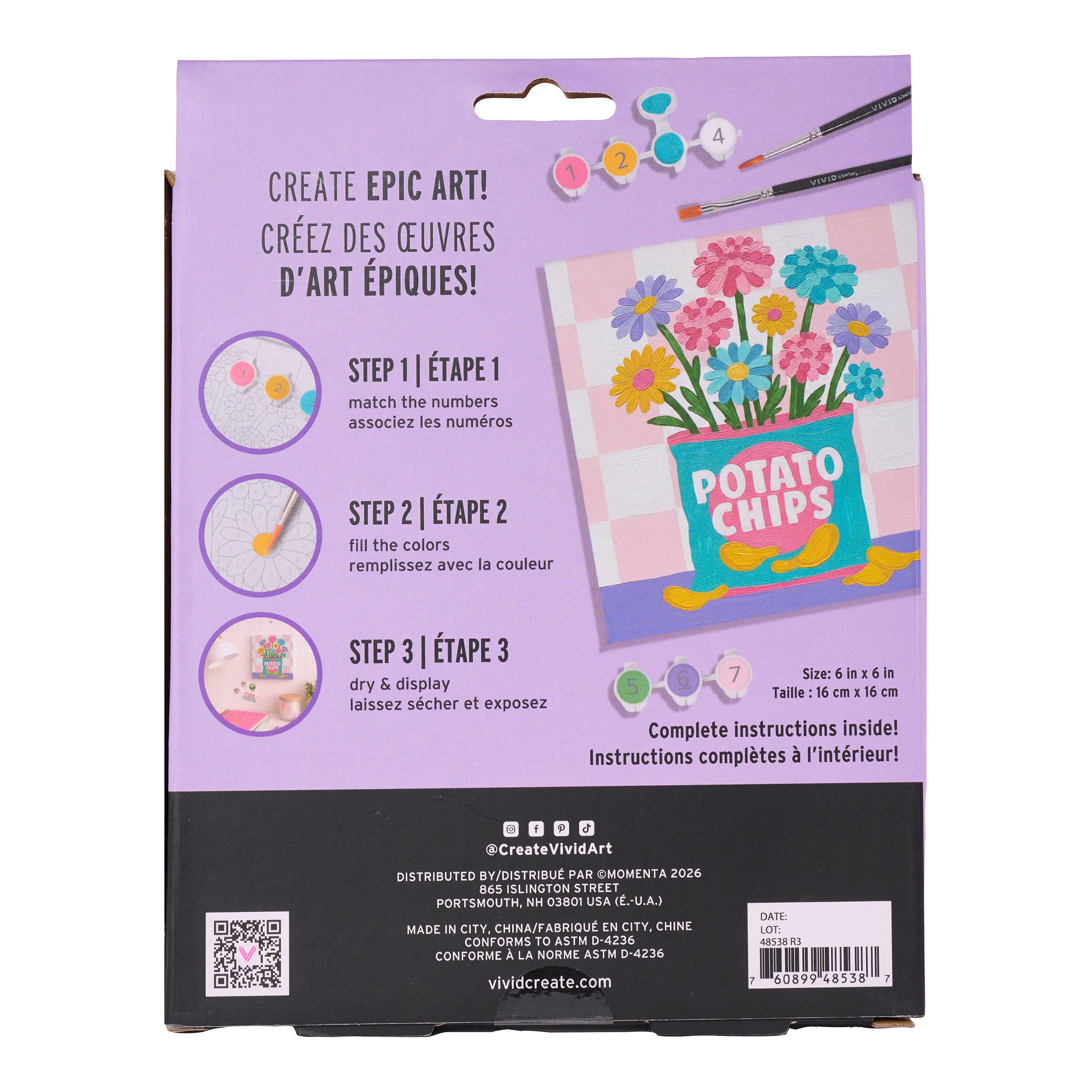 Vivid by Brea Reese® Bag of Chips Acrylic Paint-by-Number Kit