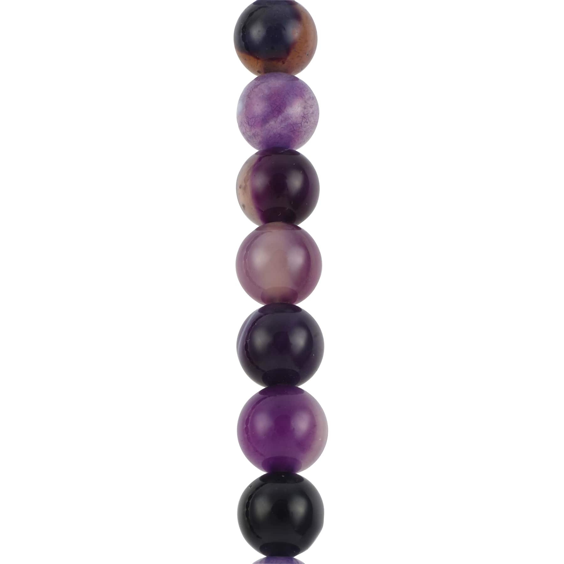 Purple Agate Round Beads by Bead Landing™