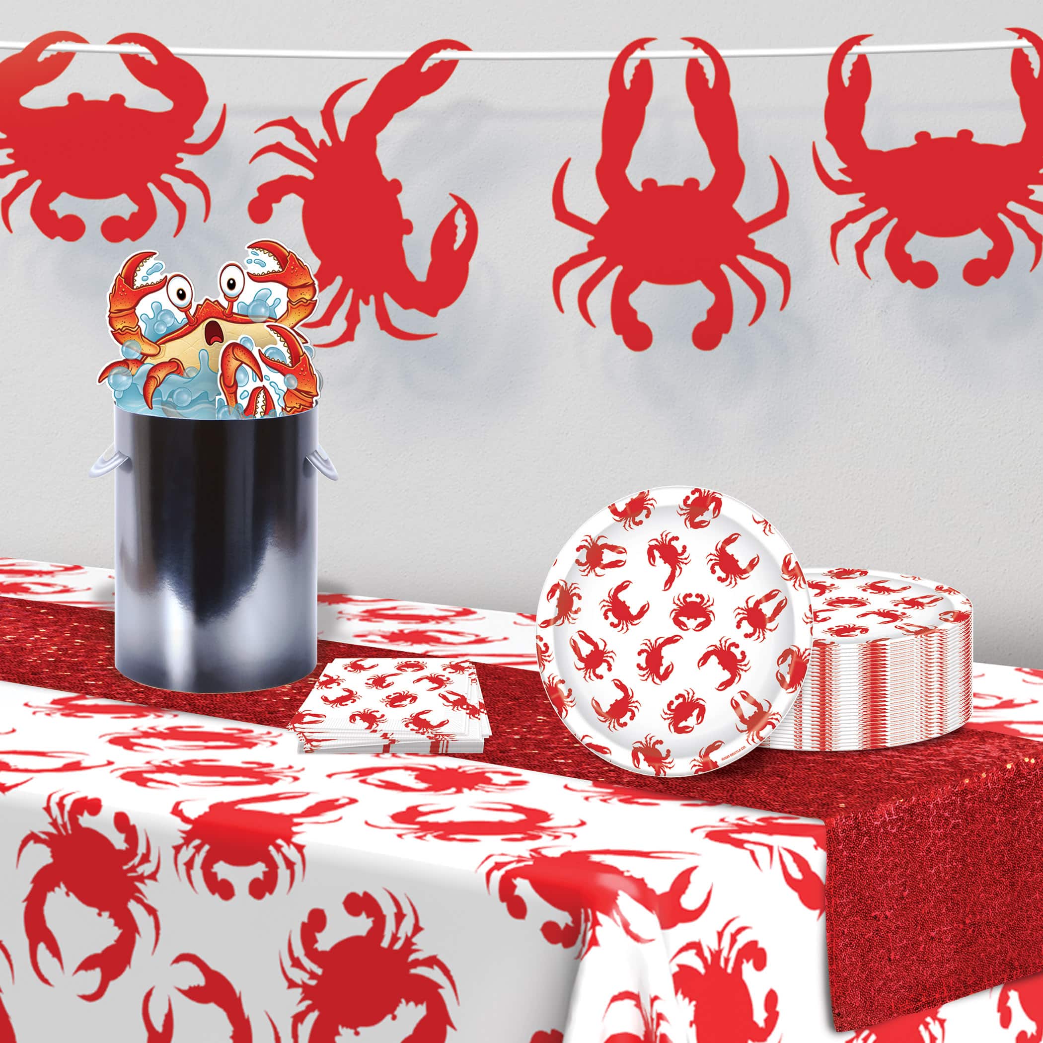 Beistle 6.5" x 6.5" 2-Ply Crab Luncheon Napkins, 32ct.