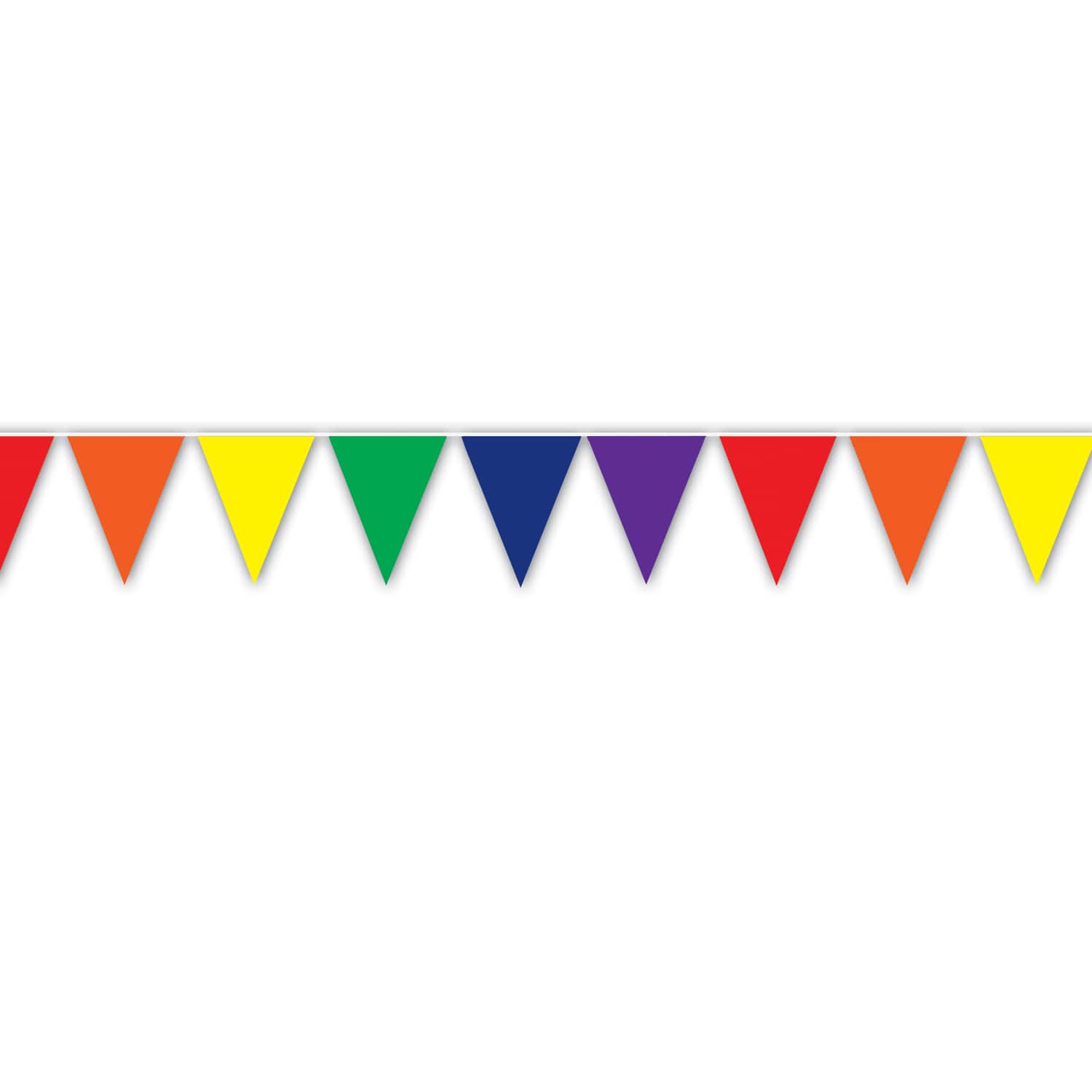Beistle 12ft. Rainbow Pennant Banners Pack, 2ct.