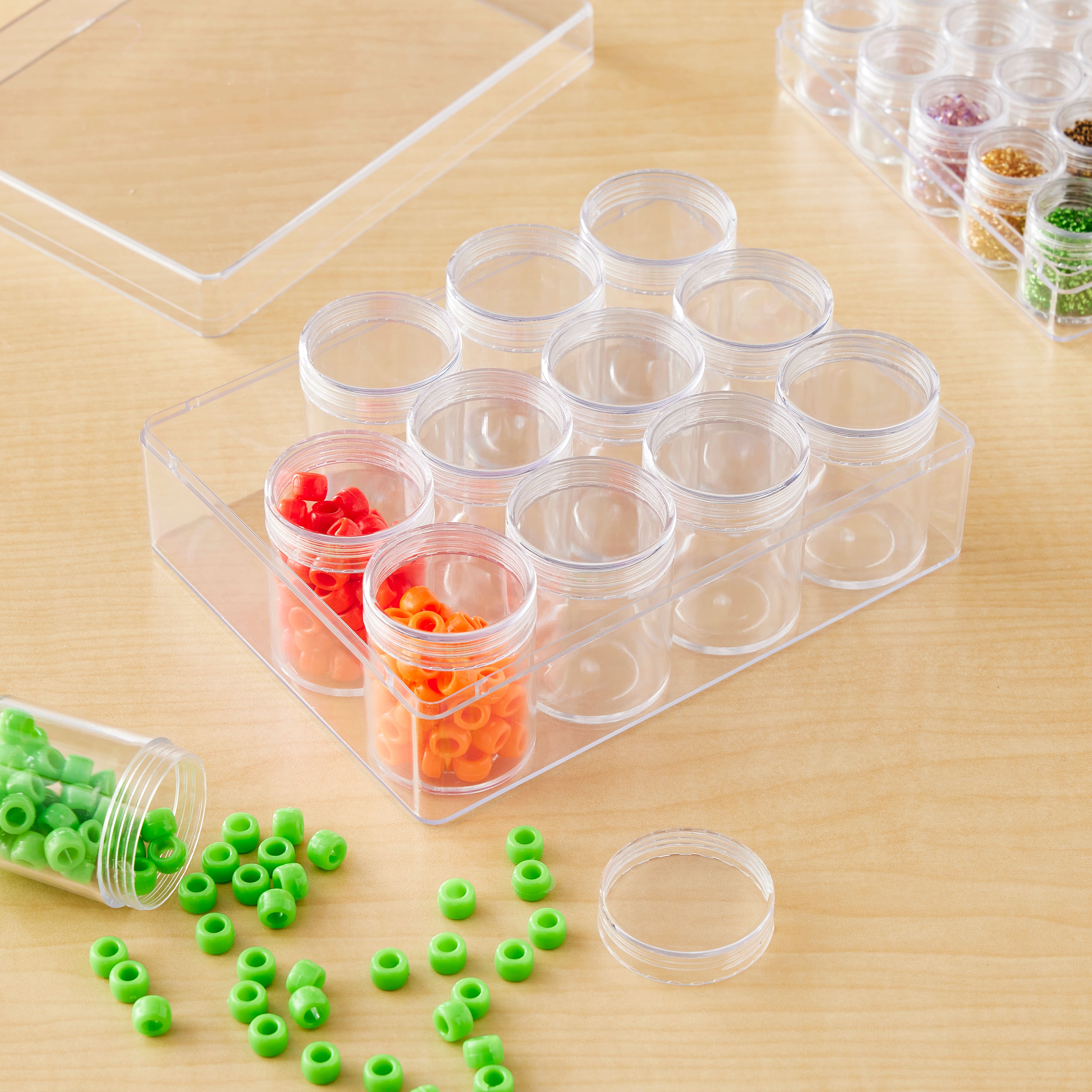 12 Pack: 12 Jar Bead Organizer by Bead Landing™