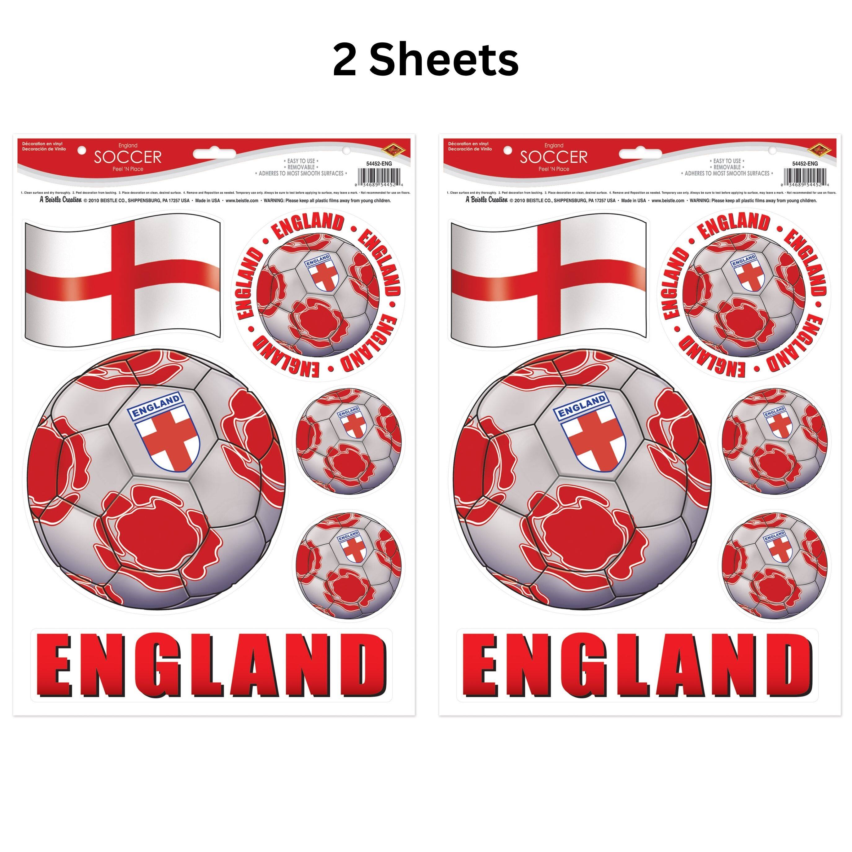 Beistle Soccer Peel 'N Place Decoration Packs