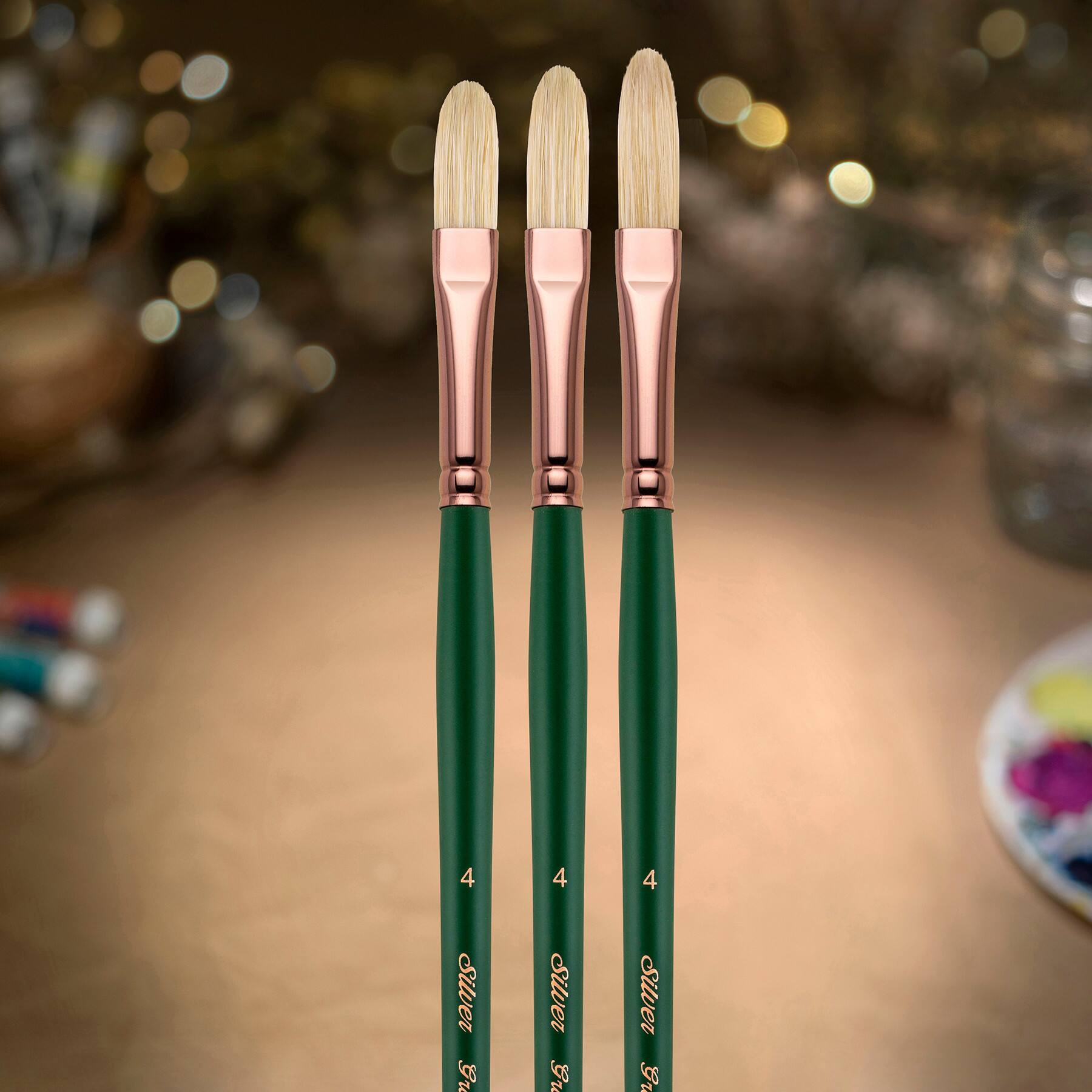 Silver Brush Limited Grand Prix® 4 Piece Multilength Filberts Brush set