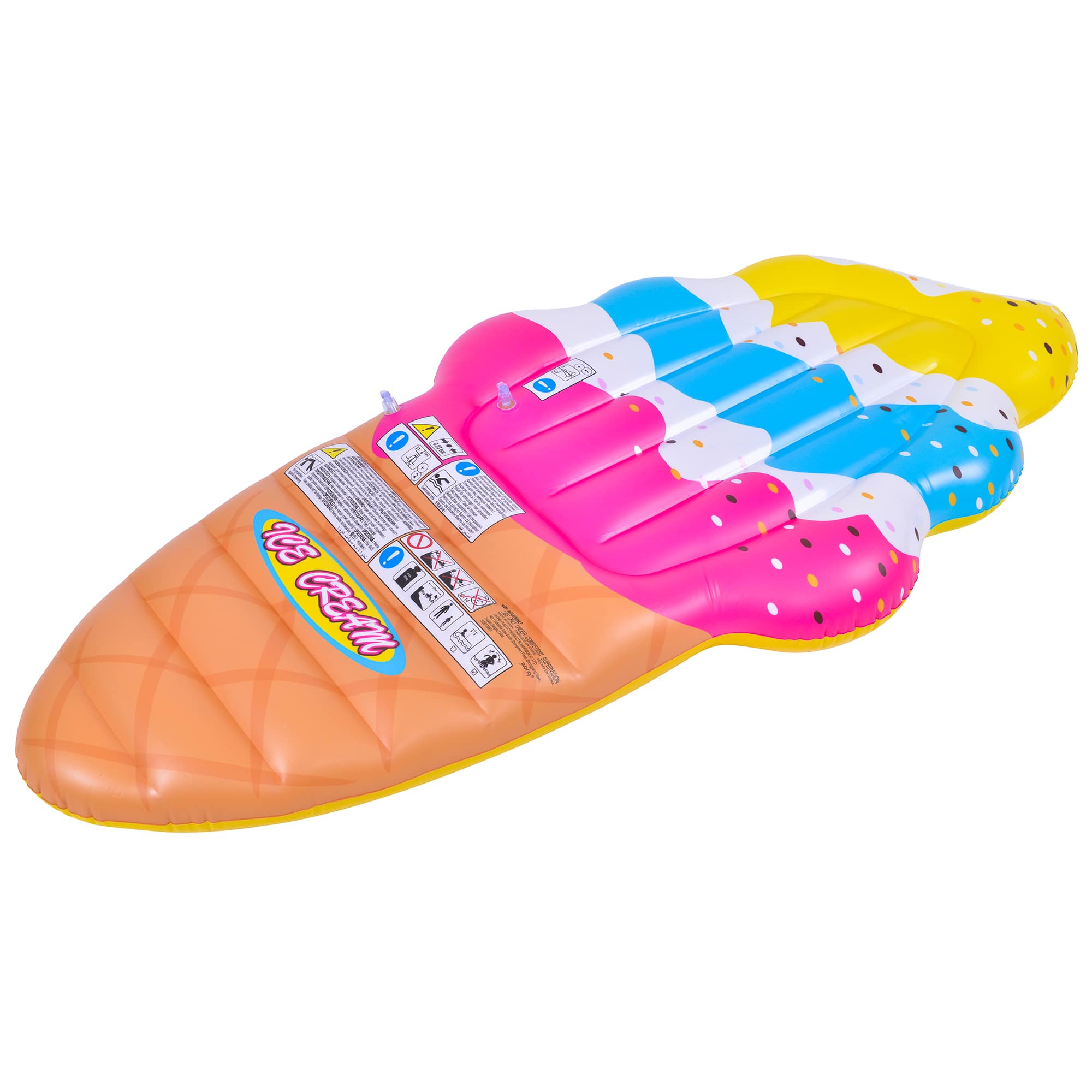 5.5ft. Inflatable Pink & Blue Jumbo Ice Cream Cone Pool Float