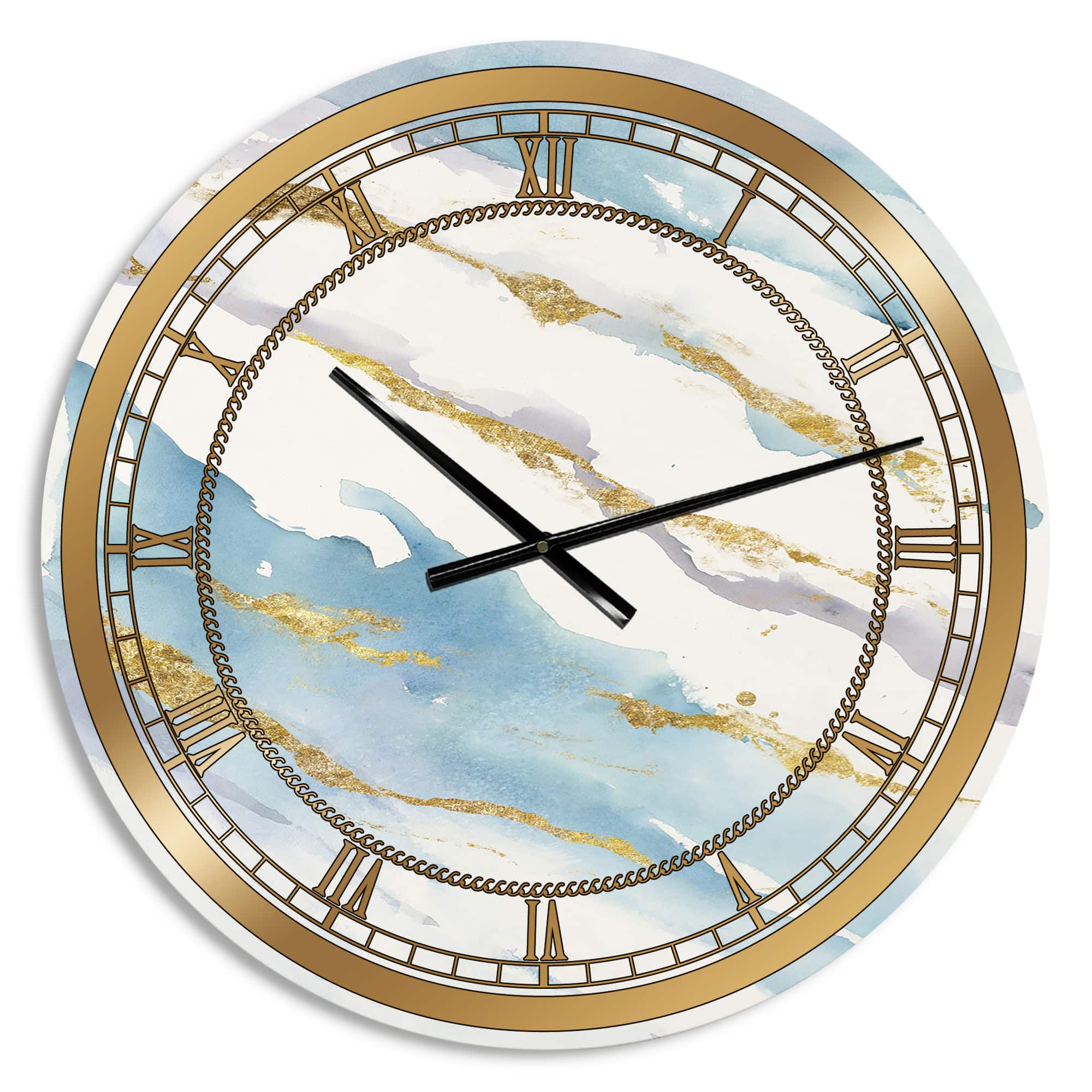 Designart 'Abstract Drift V2 Glam Wall Clock
