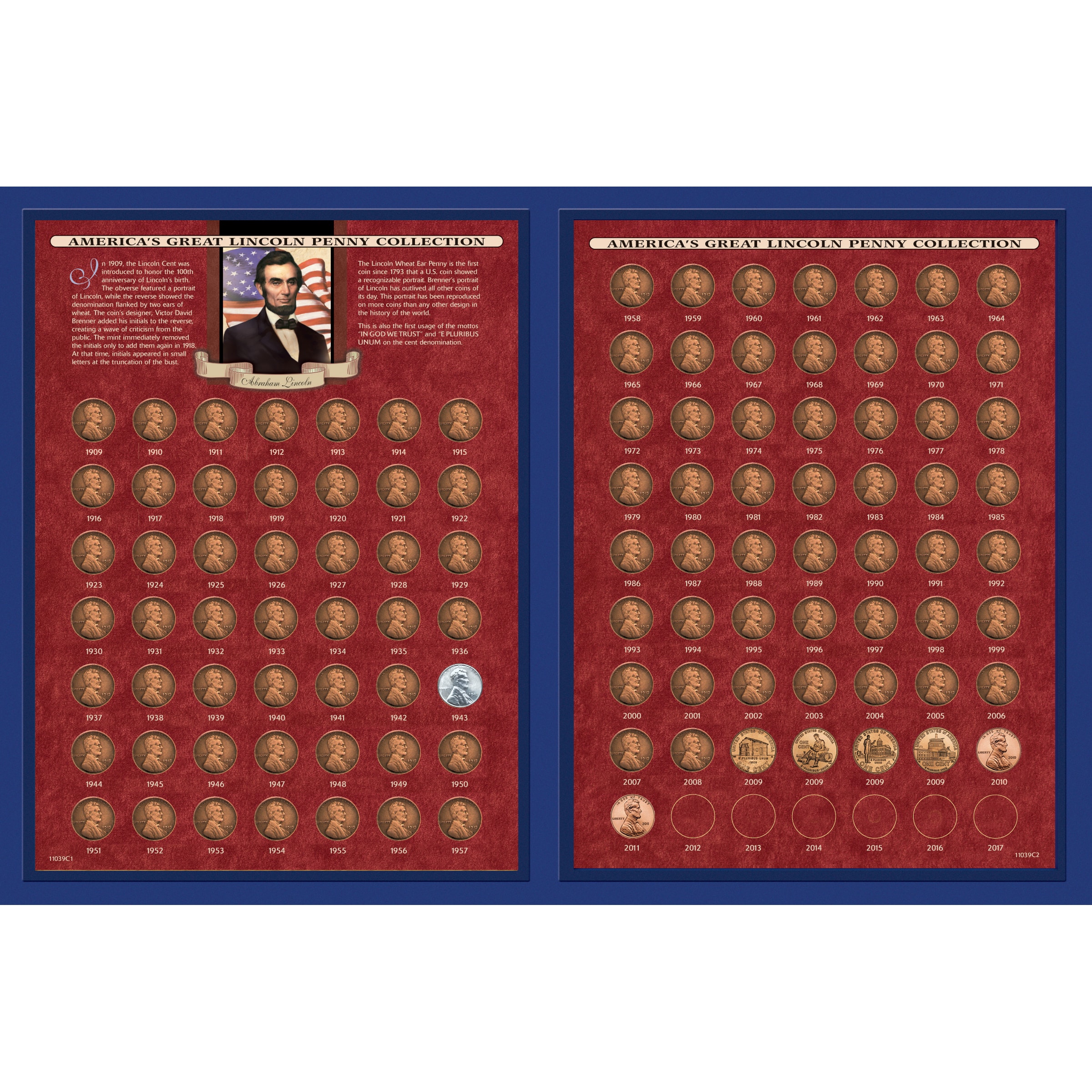 America's Great Lincoln Penny Collection 1909-2013 (including the 1922 Lincoln Penny)
