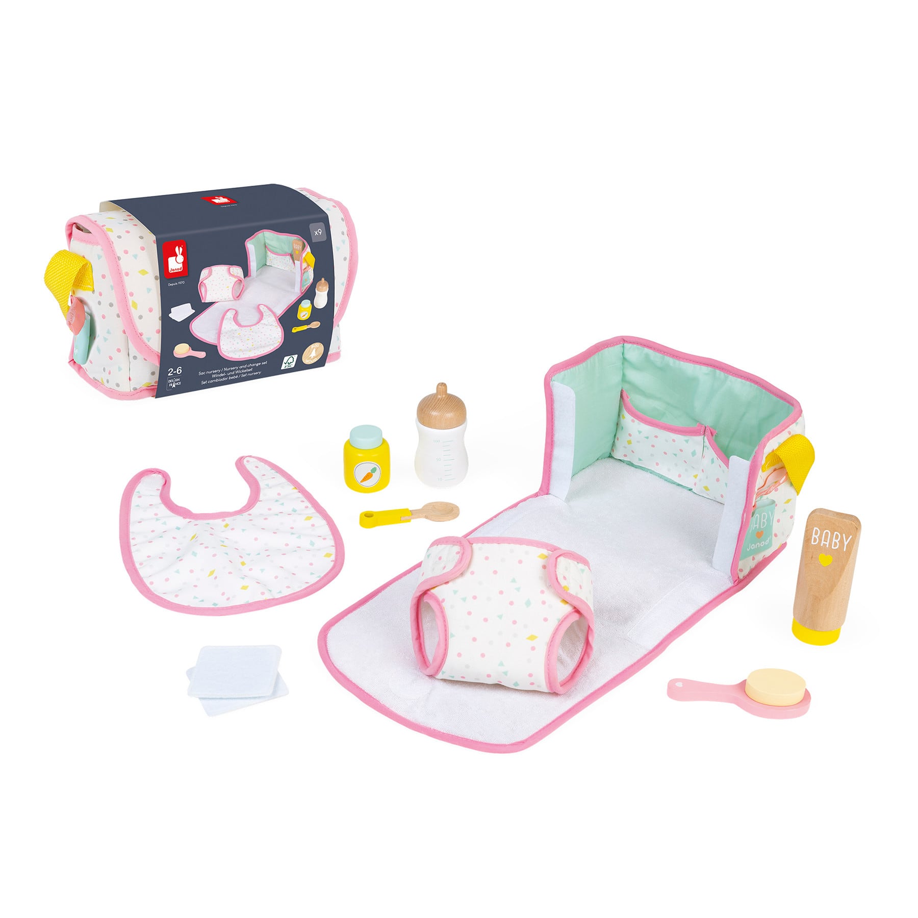 Janod® Toy Nursery & Changing Toy Set