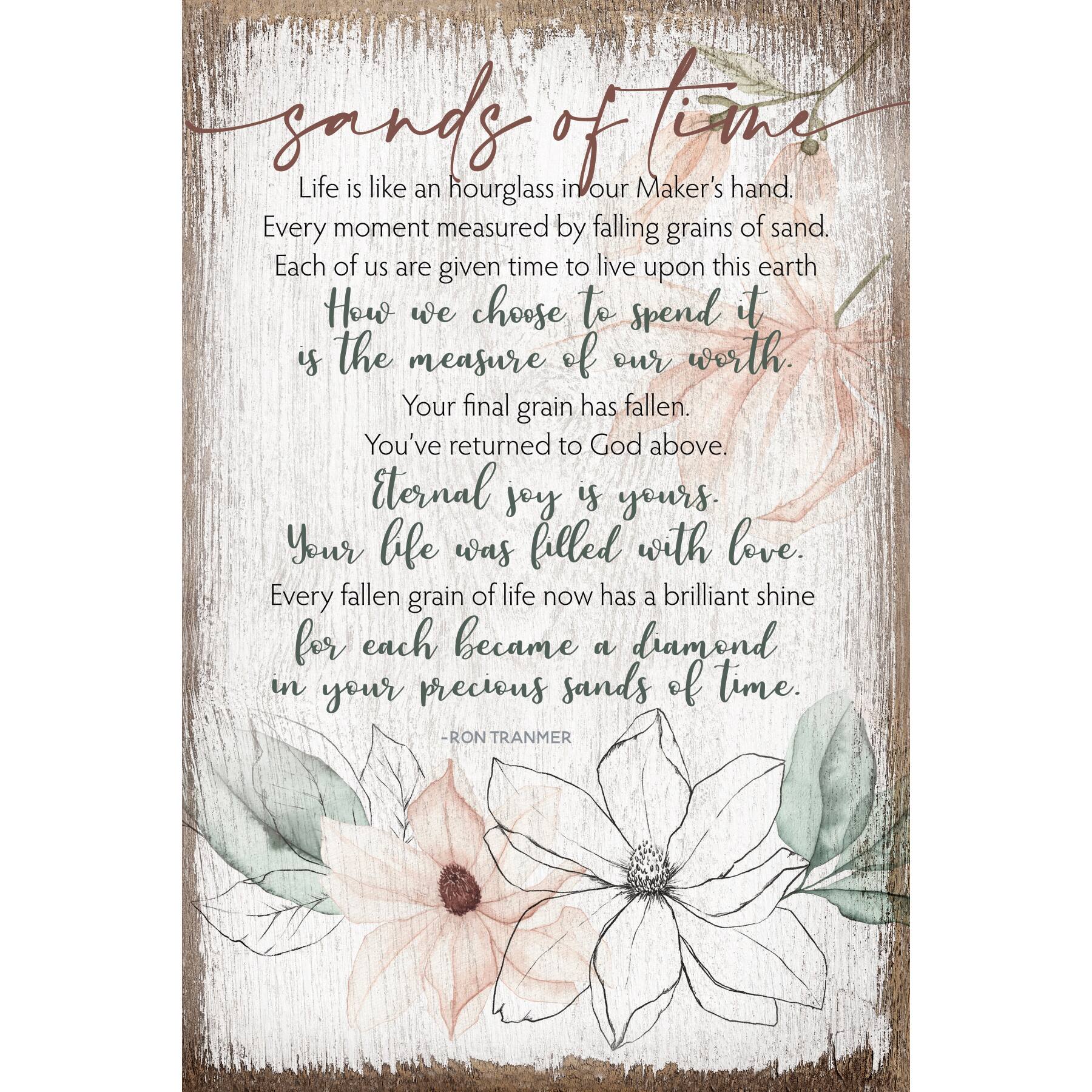 Sands Of Time Inspirational Wood Plaque