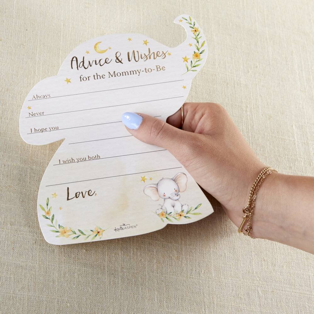 Kate Aspen® Elephant Advice Card & Baby Shower Game Set