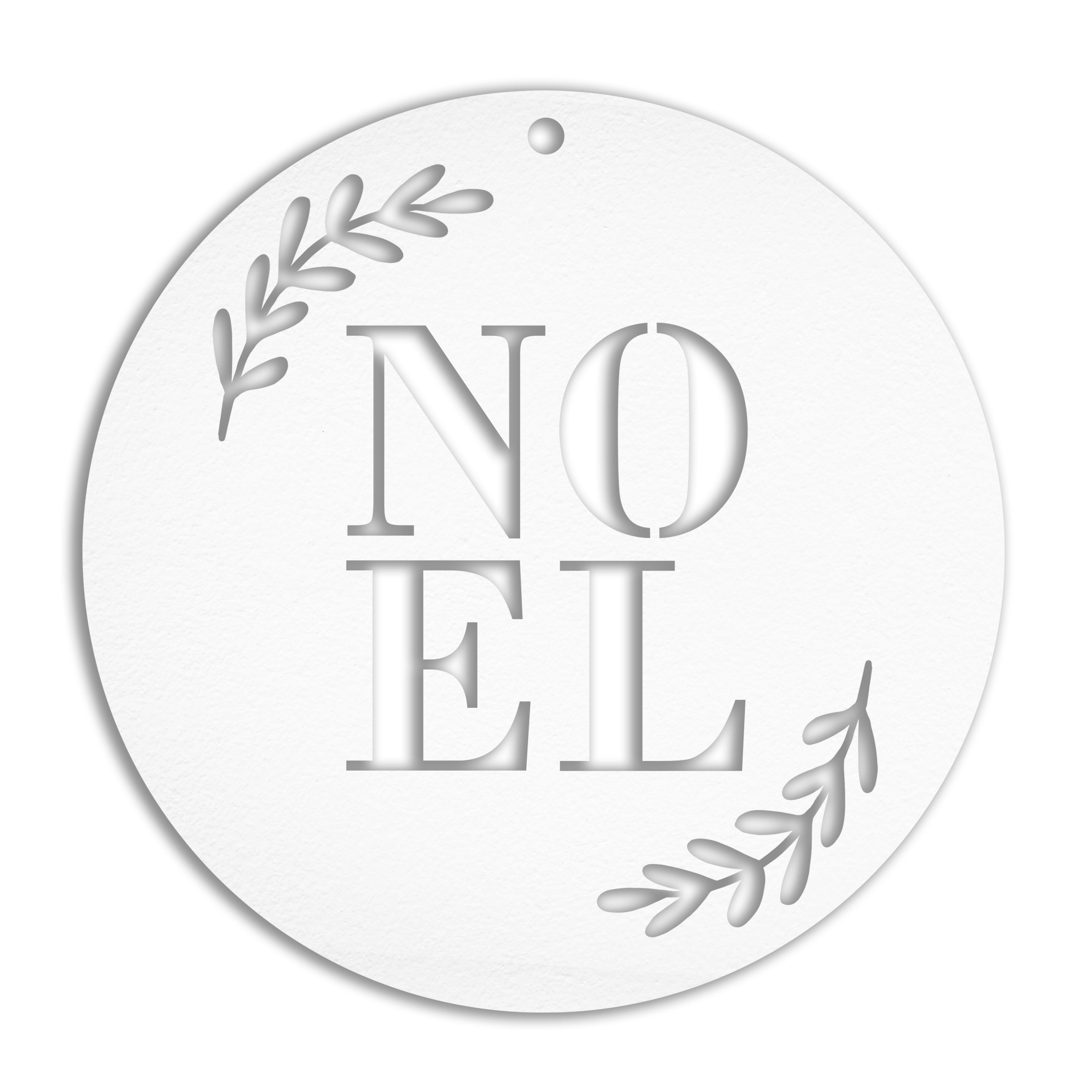 4" Noel Botanical Metal Ornament