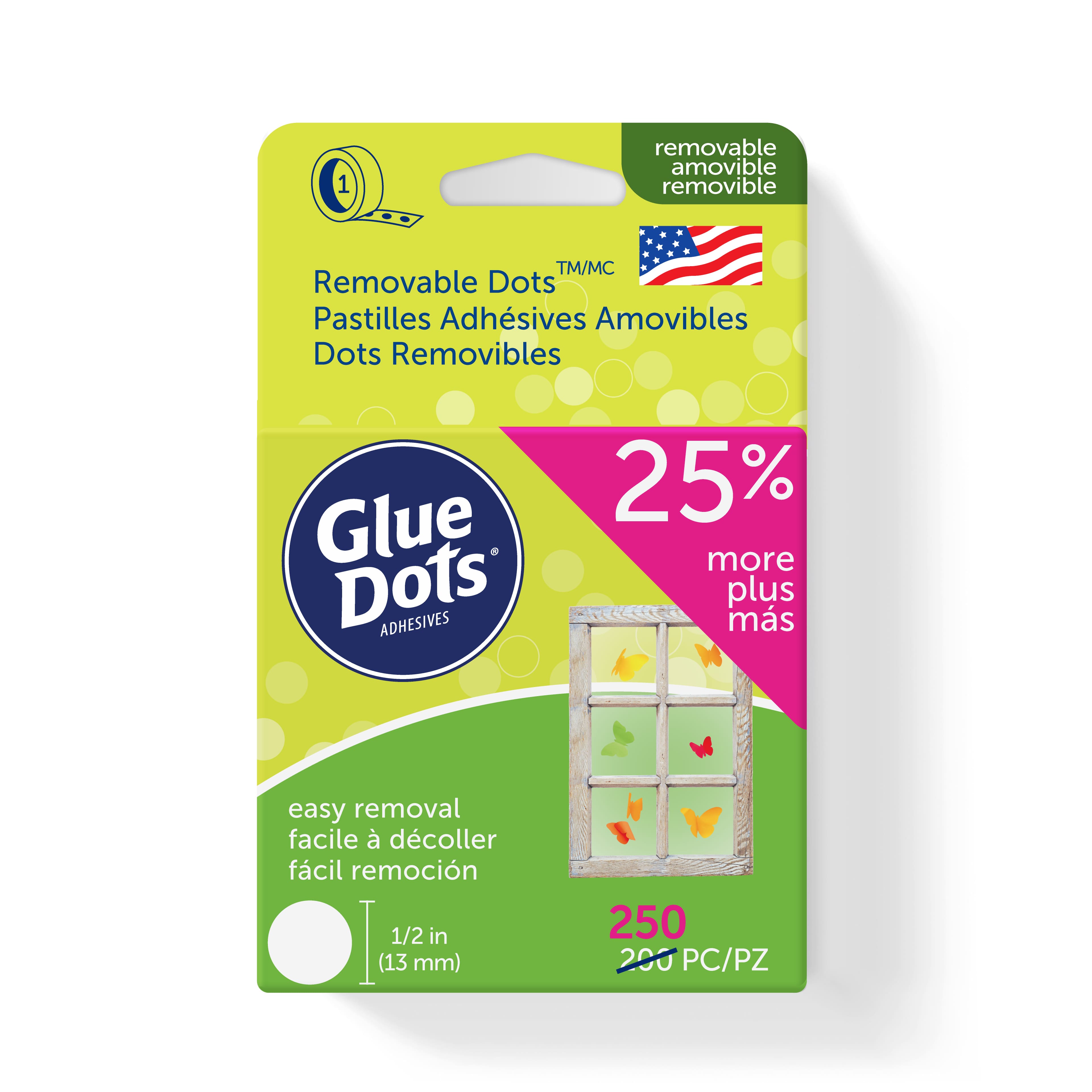 12 Packs: 250 ct. (3,000 total) Glue Dots® Removable Dots™ Roll