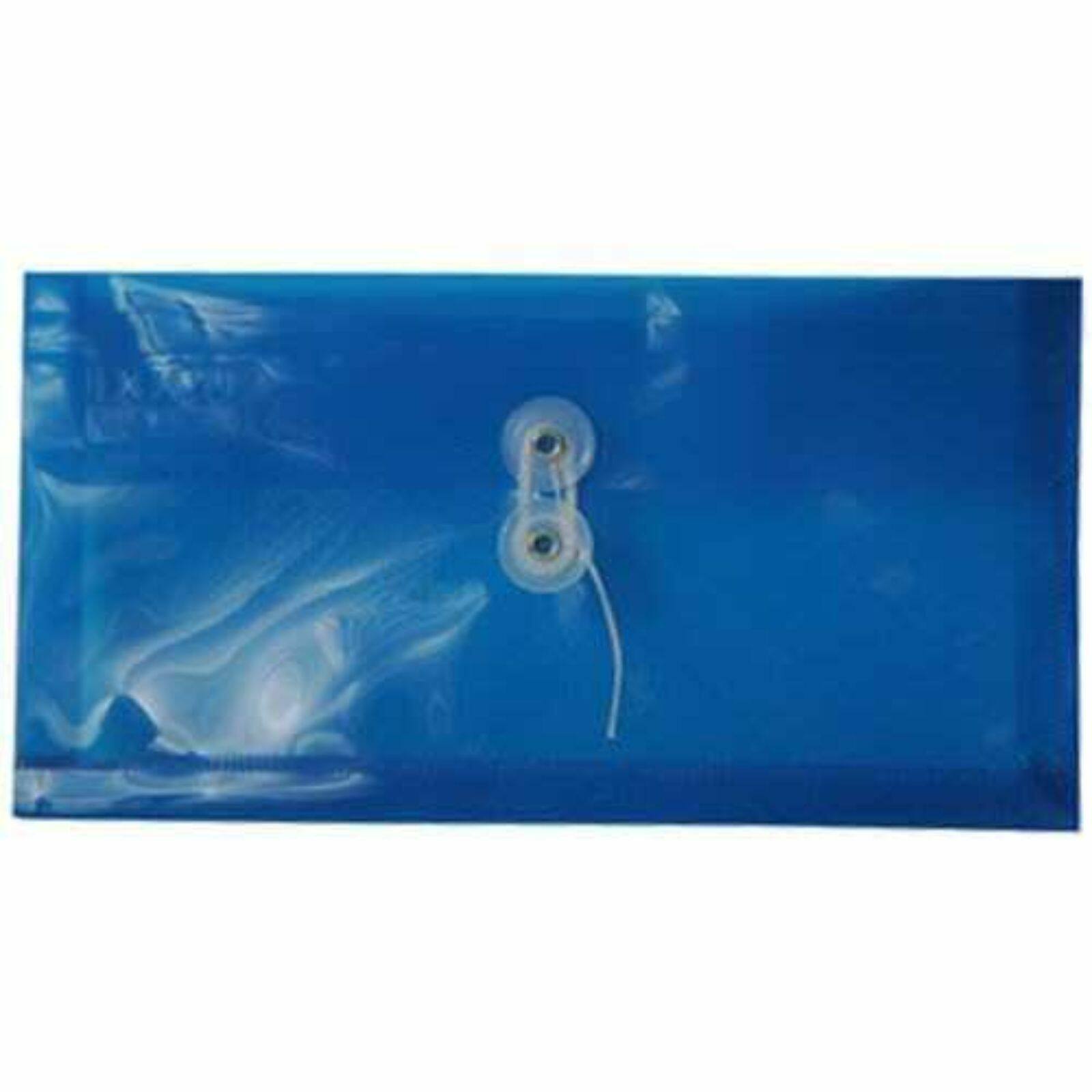 JAM Paper No.10 Deep Blue Button String Booklet Envelopes, 24ct.