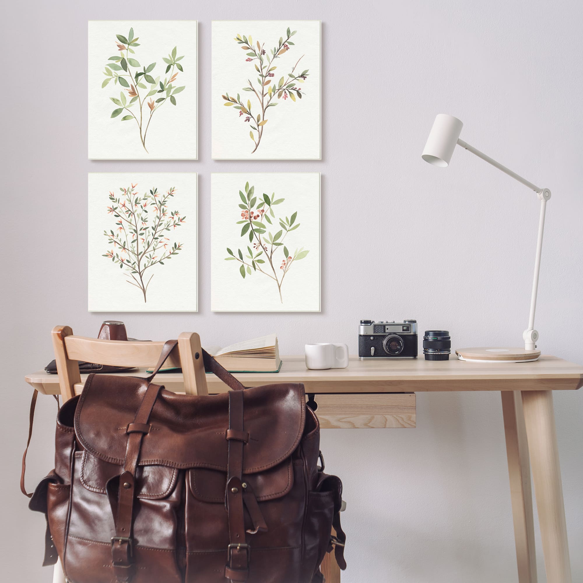 Stupell Industries Soft Farmhouse Botanicals Charming Wild Foliage Plant Illustration Wall Plaque