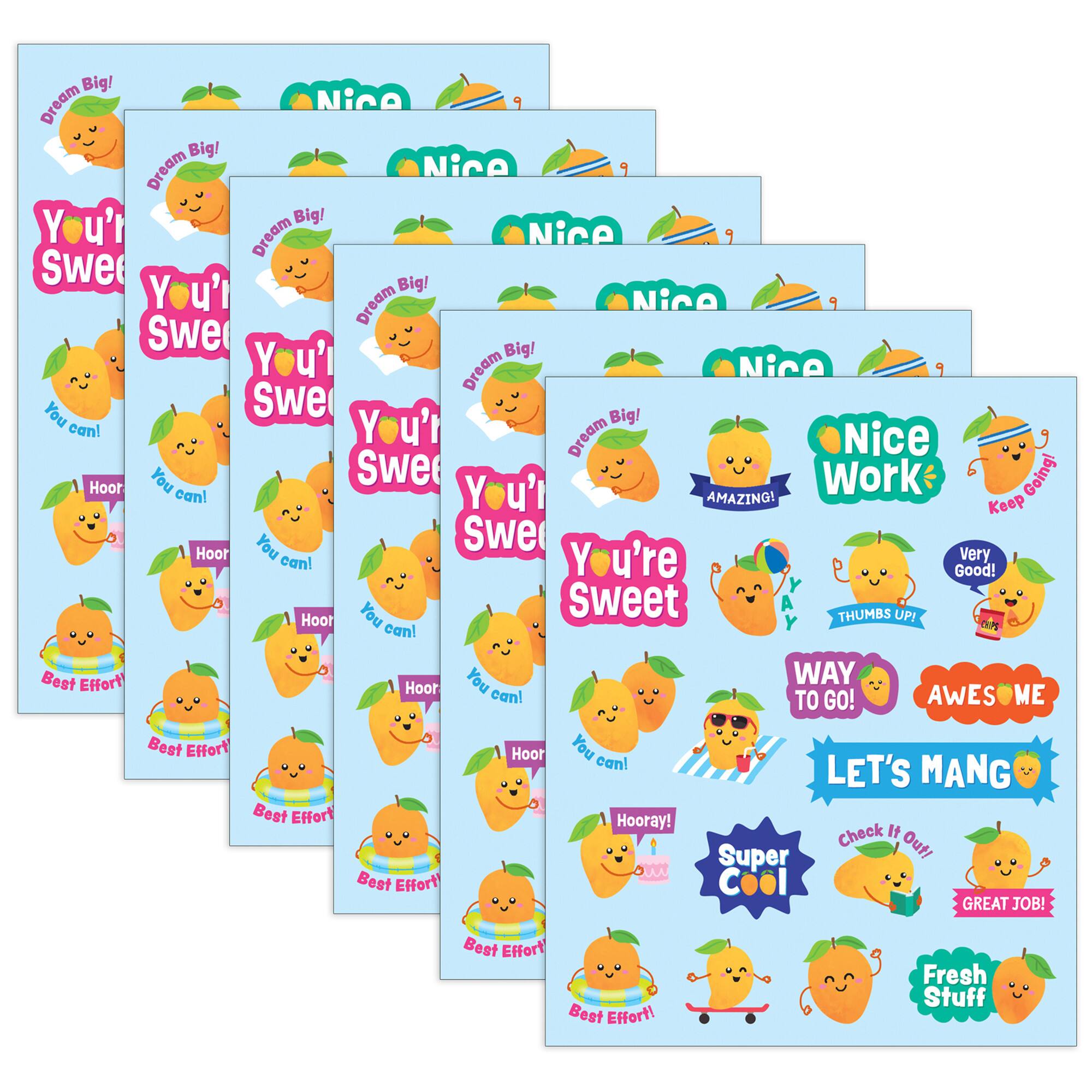 Teacher Created Resources® Mango Smelly Sticker Sheets, 6ct.