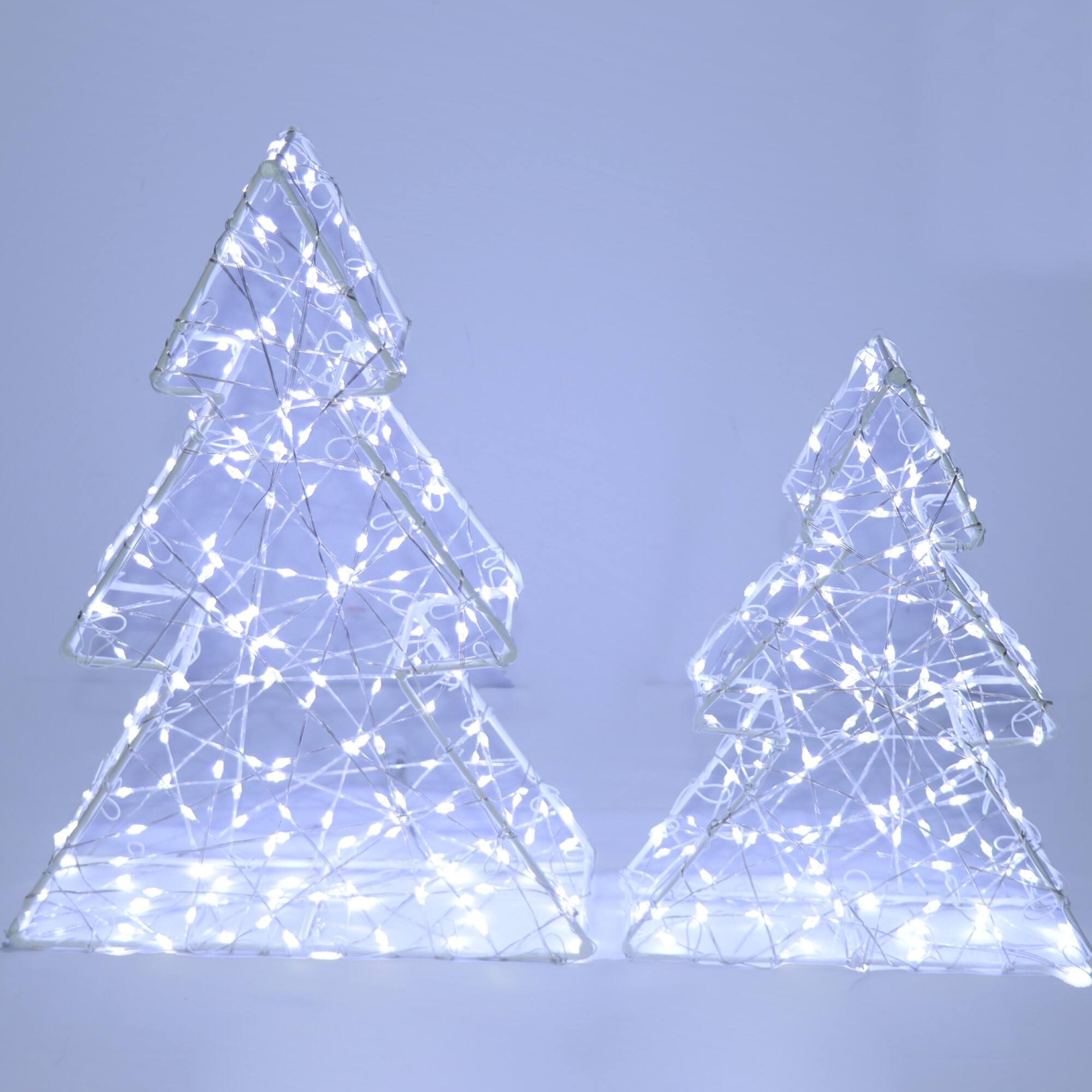 LED Lighted Wire Christmas Tree Decorations Set