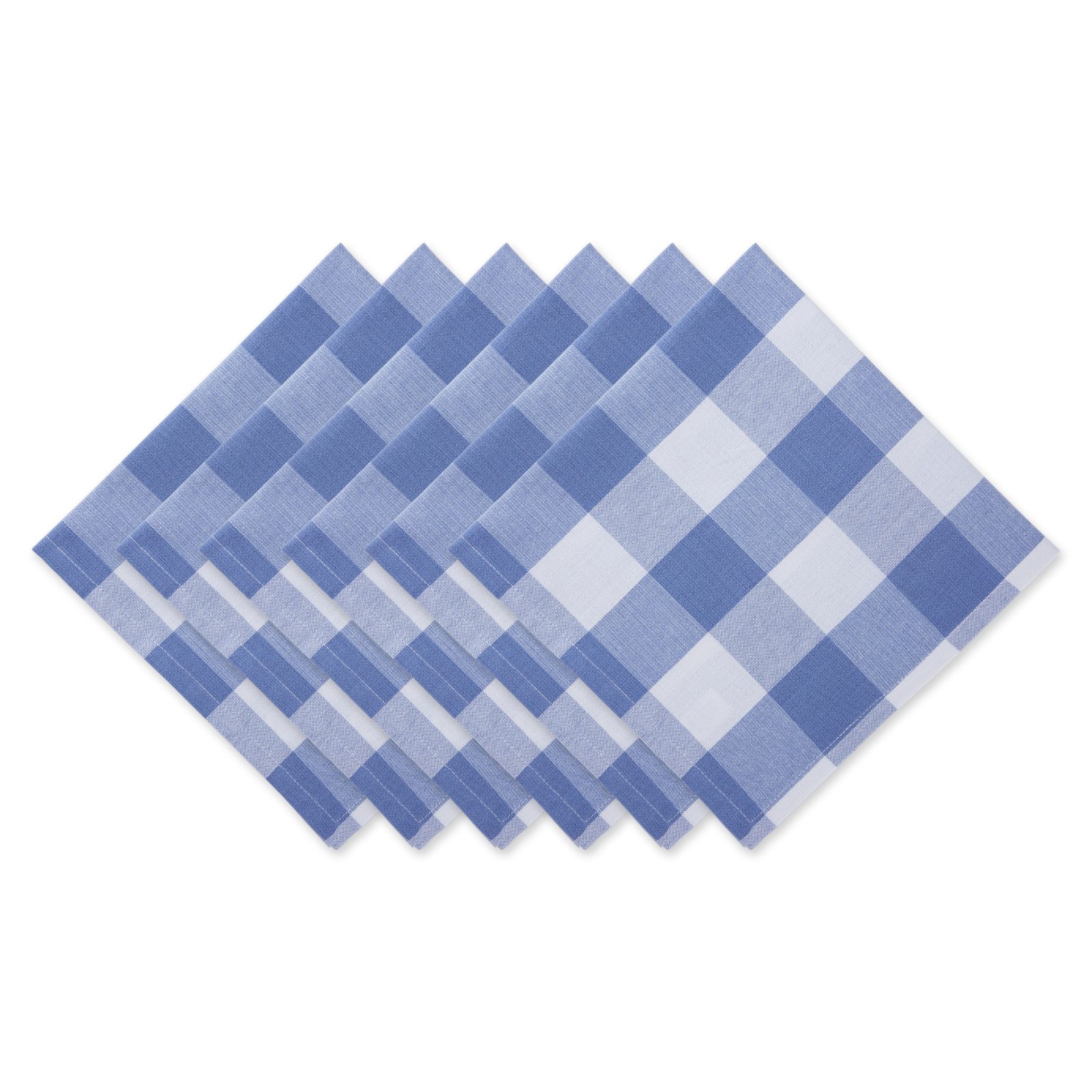 DII® Buffalo Check Oversized Napkin, 6ct. in Blue/White | 20" x 20" | Michaels®